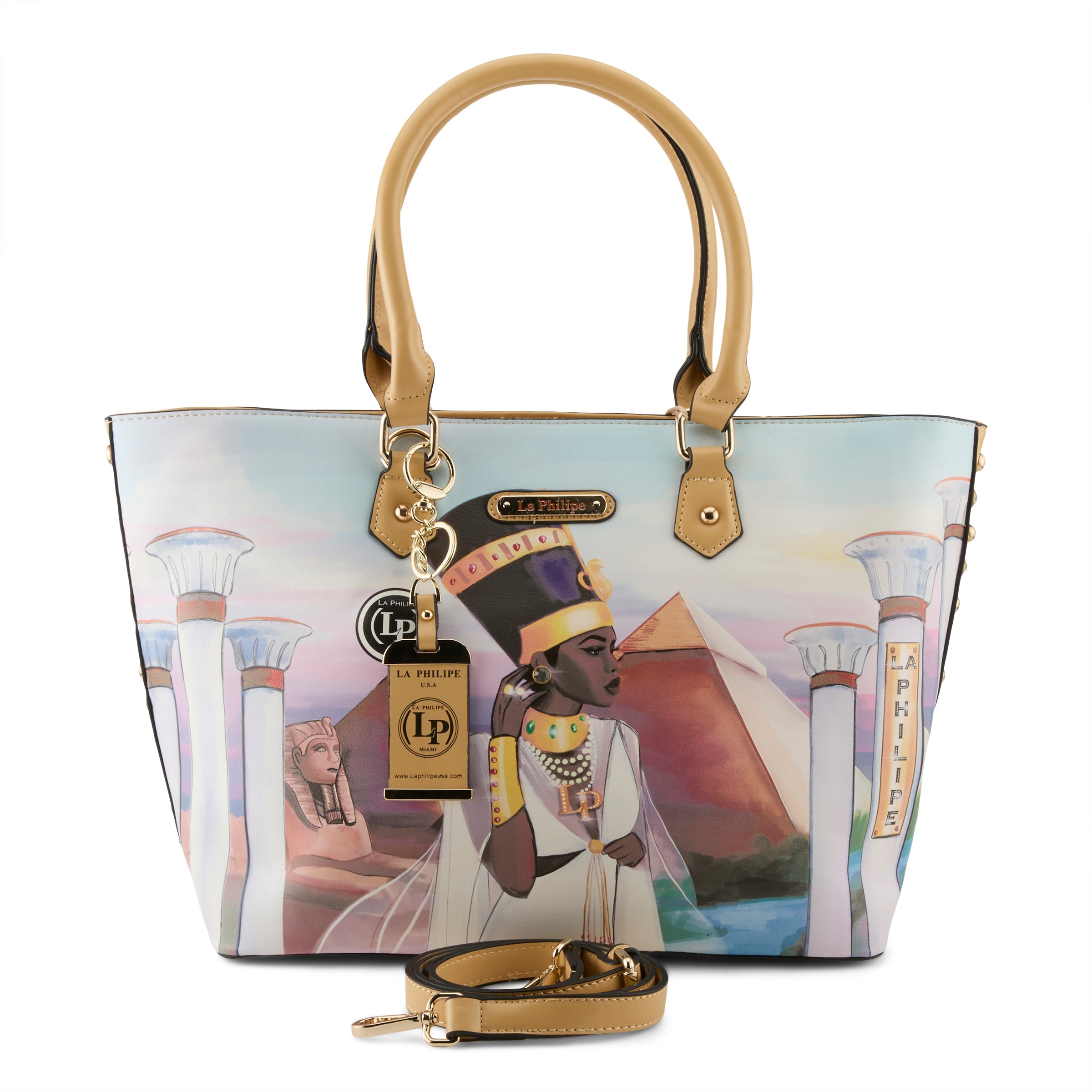 LA PHILIPE LP1021-1 EGYPTIAN PARADISE HANDBAG-TOTE