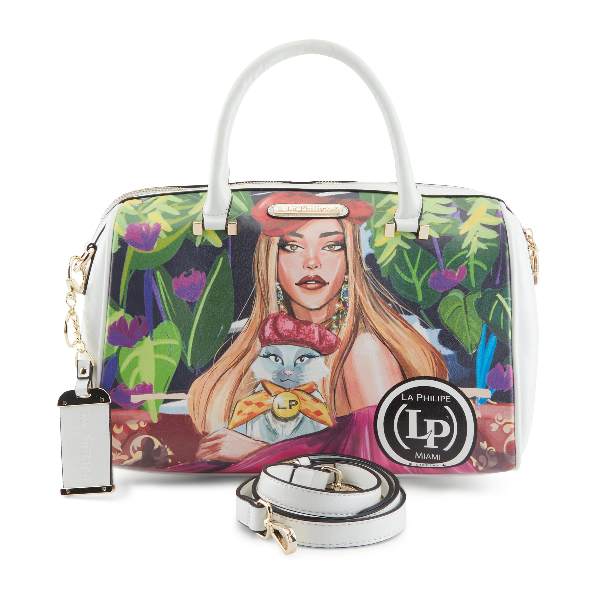 LA PHILIPE LP1020-17 BLOOMING GARDEN HANDBAG-CLASSIC