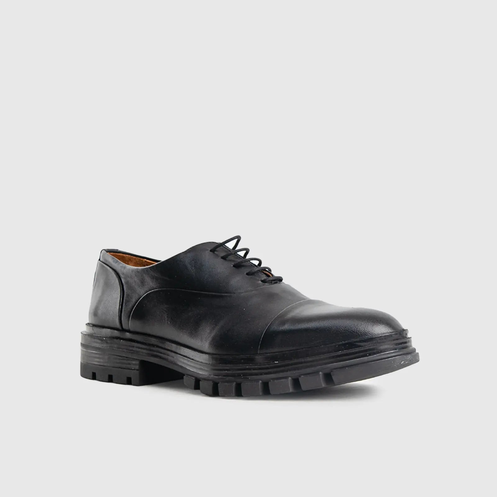 Chunky Sole Dress Oxfords Black 4010