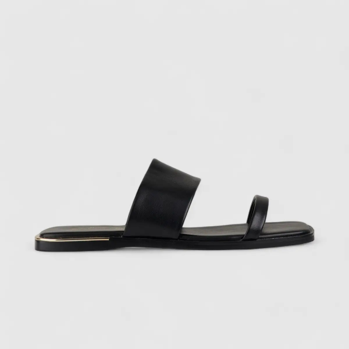 Bulbul Flat Sandal Black Car5001