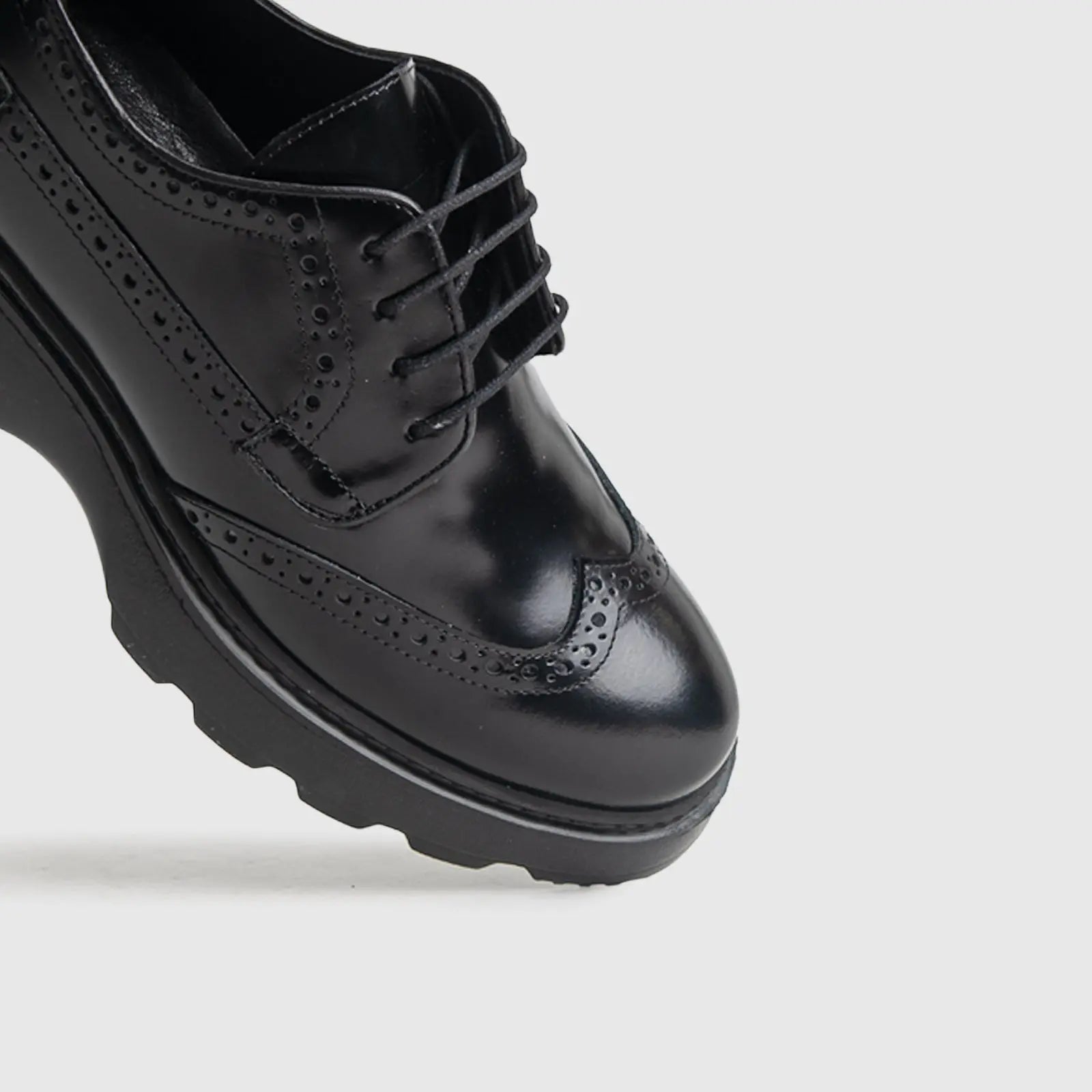 Chunky Sole Dress Oxfords Black 4460