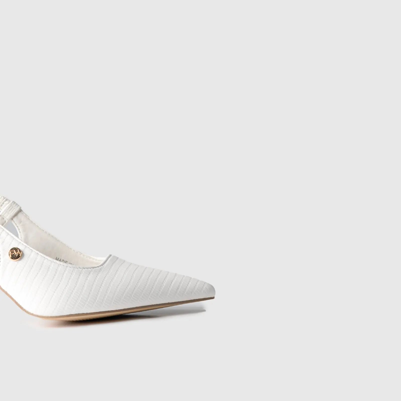 Slingback Court Shoe White 01637
