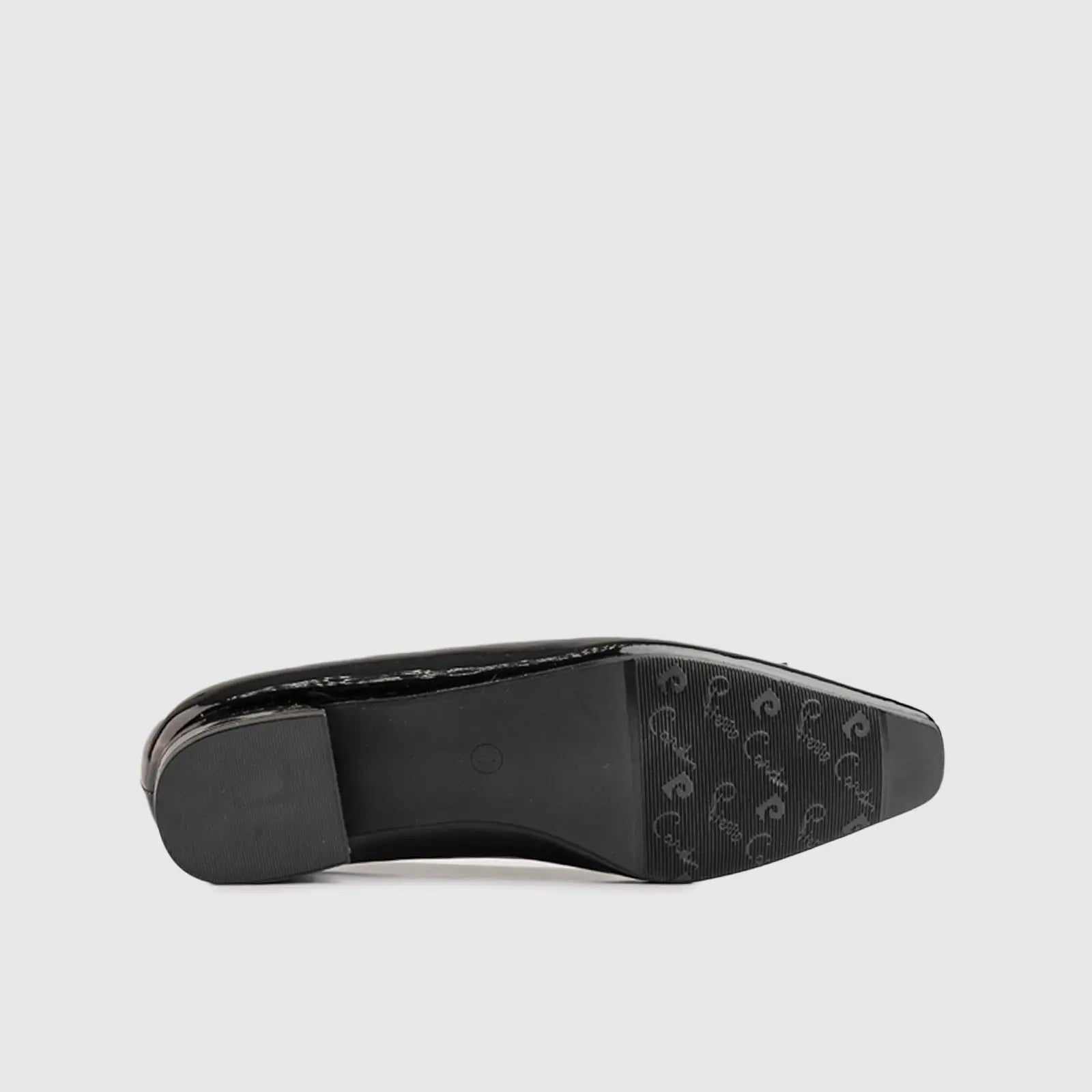 Block Heel Court Black Patent 10573