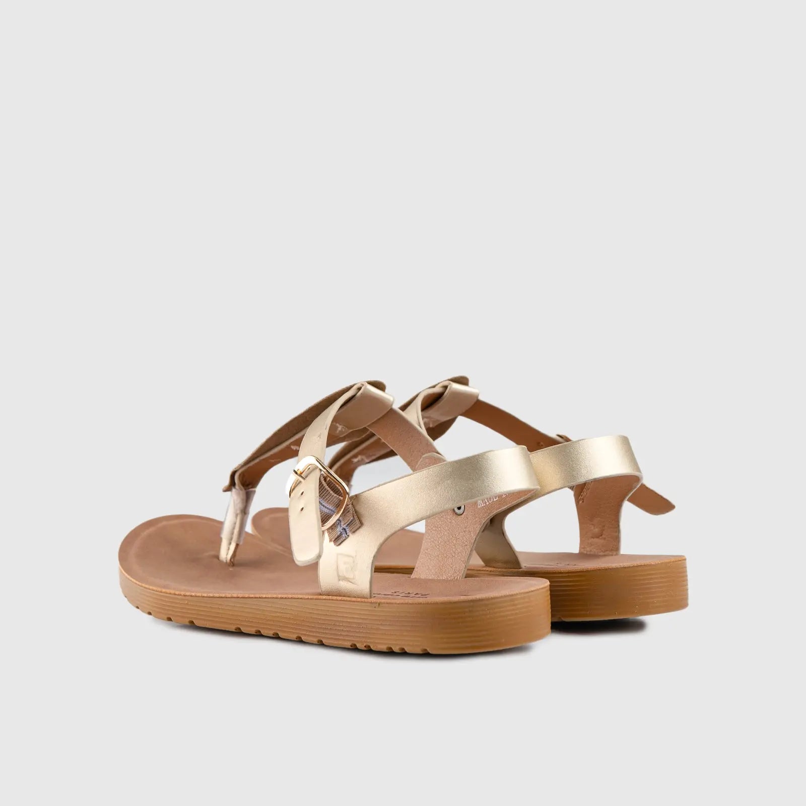 Ladies Thong Strap Sandal Gold 10511