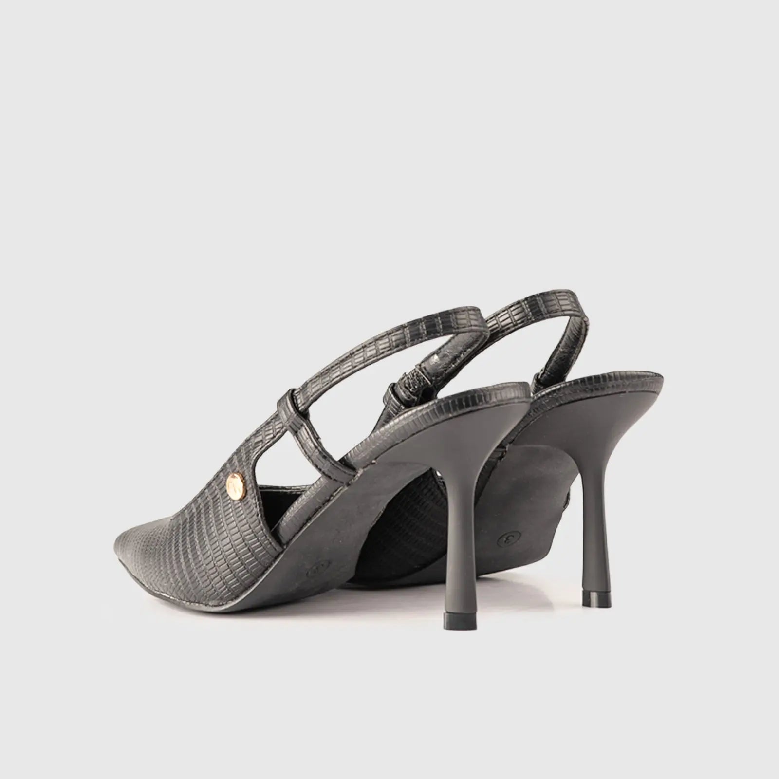 Slingback Court Shoe Black 01637