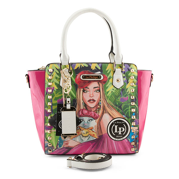LA PHILIPE LP1022-17 BLOOMING GARDEN HANDBAG-SATCHEL