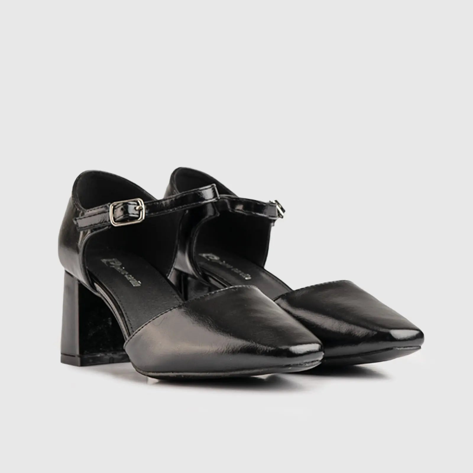 Block Heel Court Shoe 10614 Black