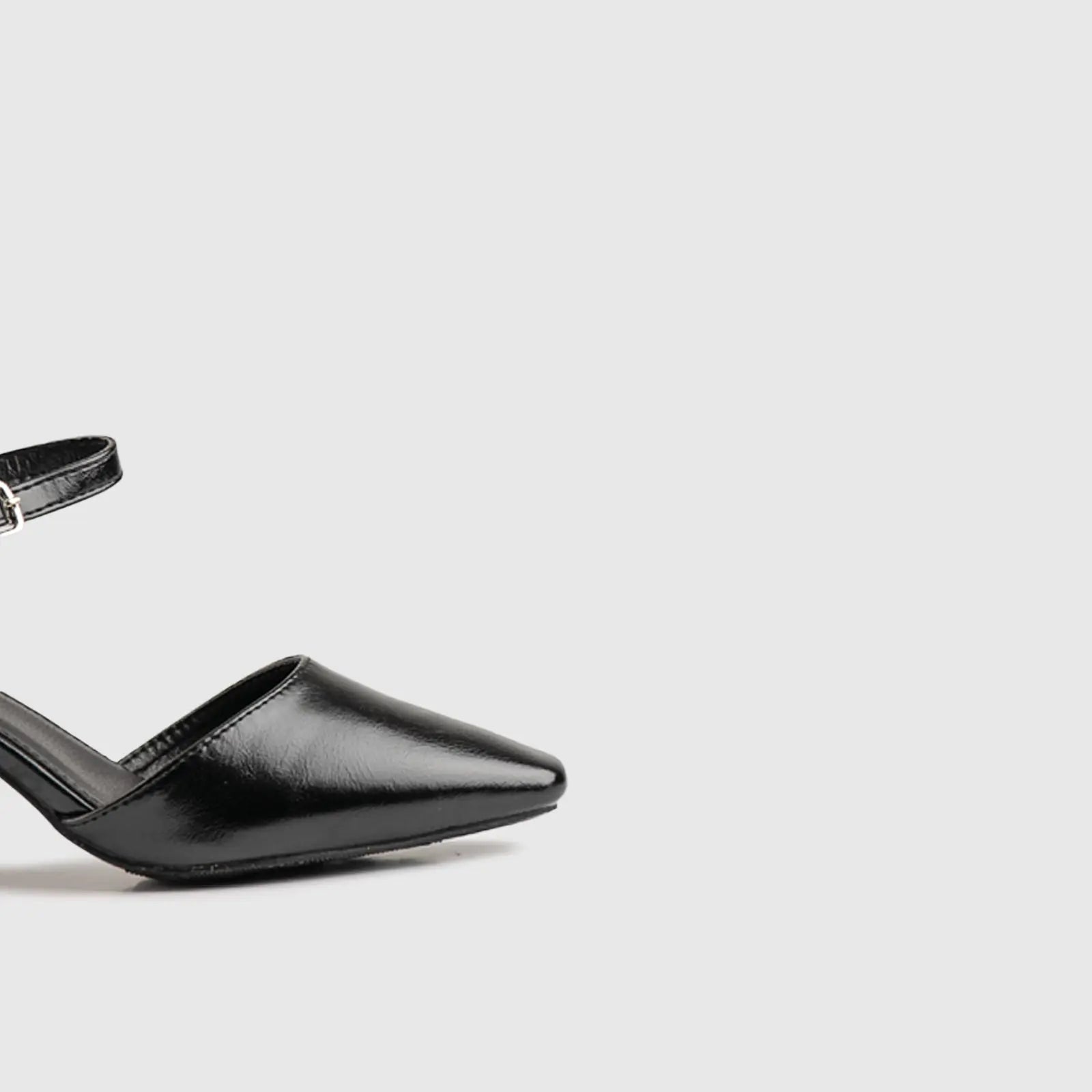 Block Heel Court Shoe 10614 Black