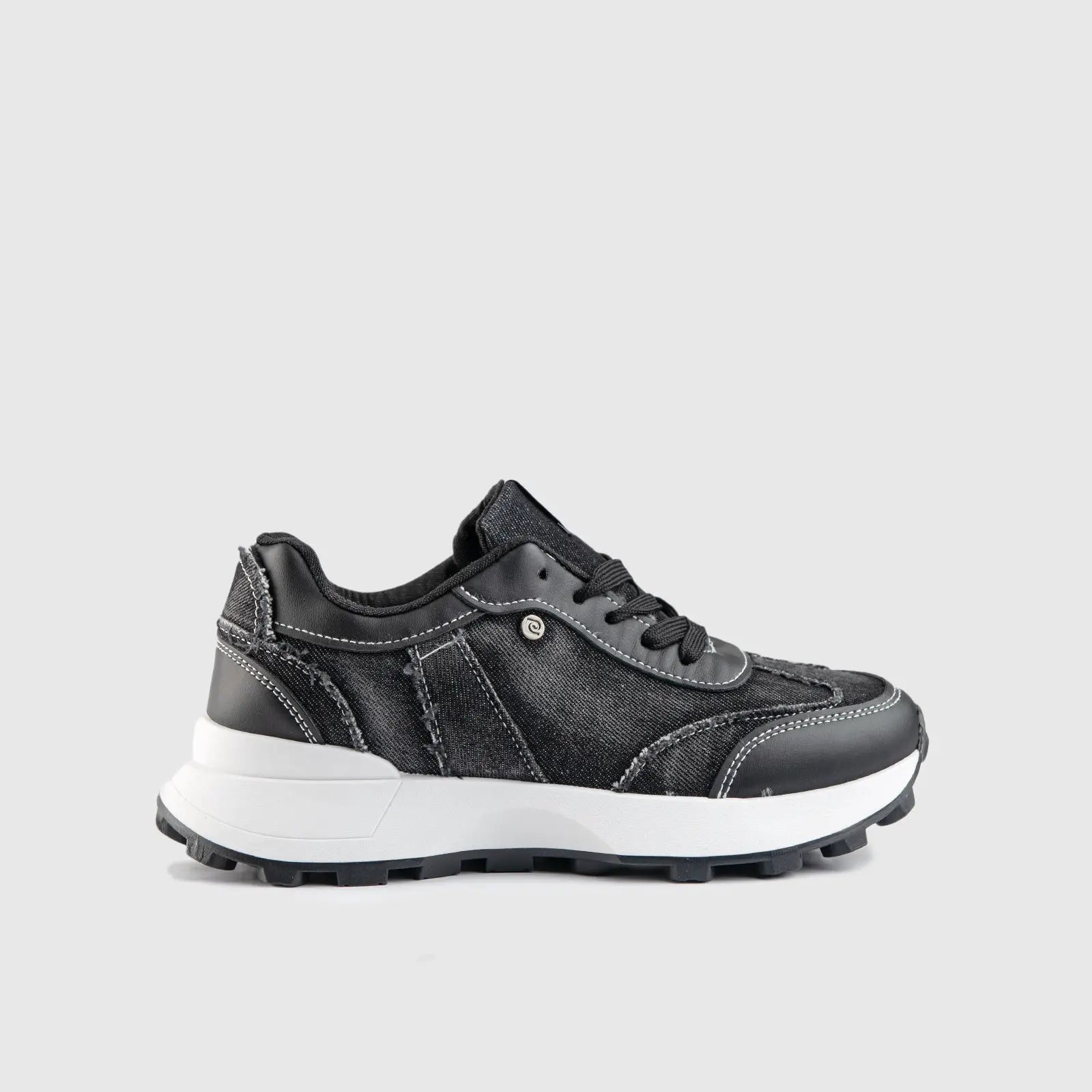 Ladies Sneaker Black Denim 10463