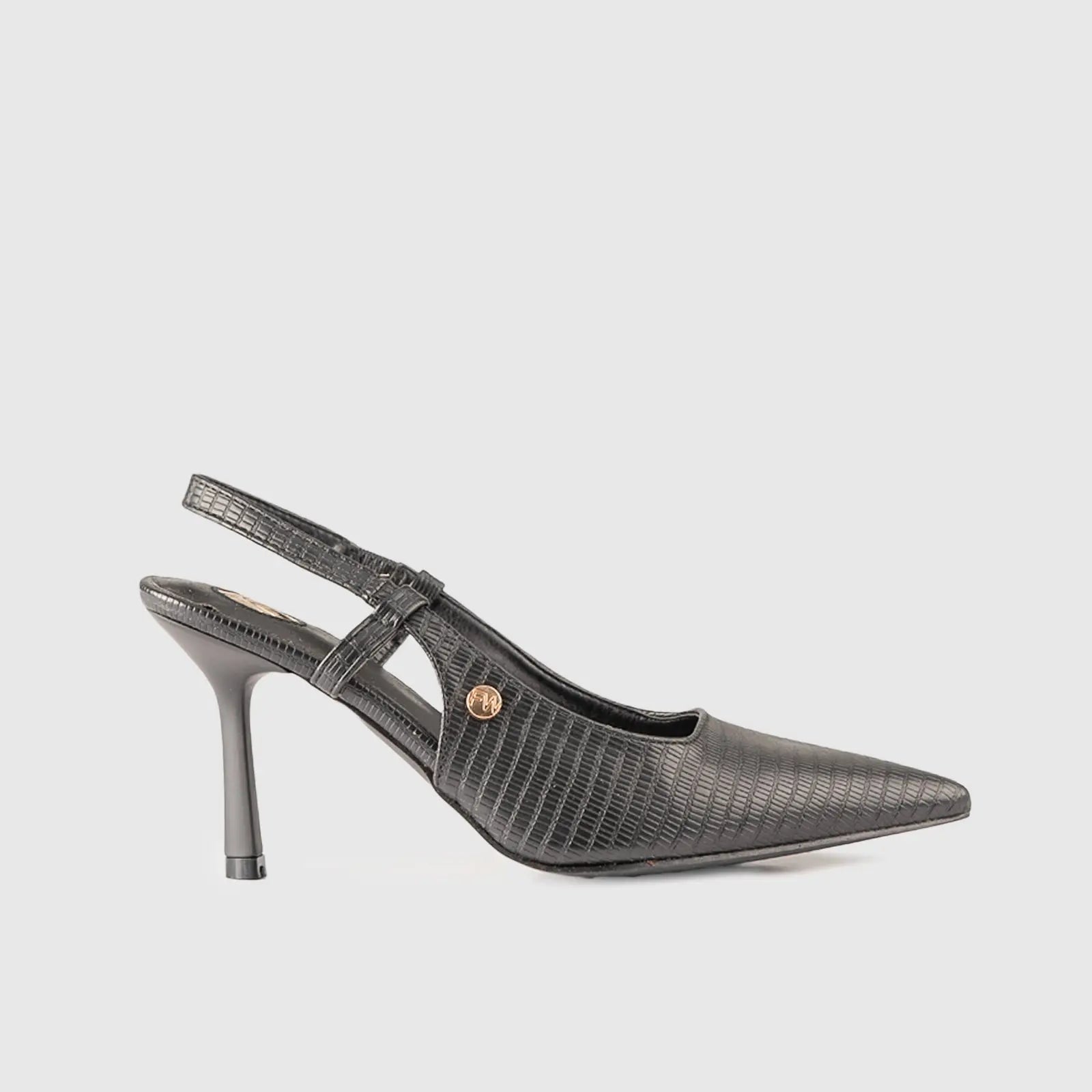 Slingback Court Shoe Black 01637