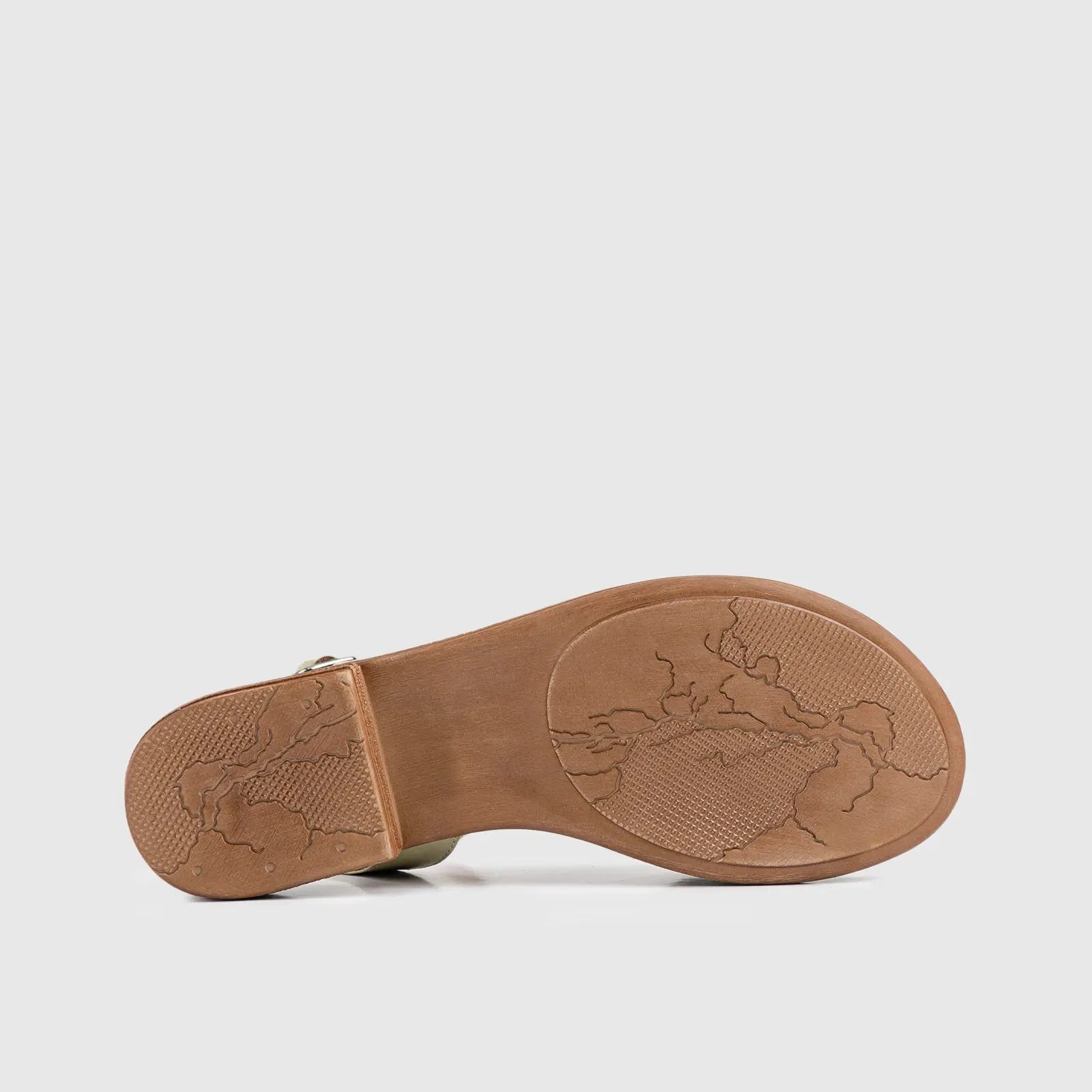Leather Flat Comfort Sandals Green 8624