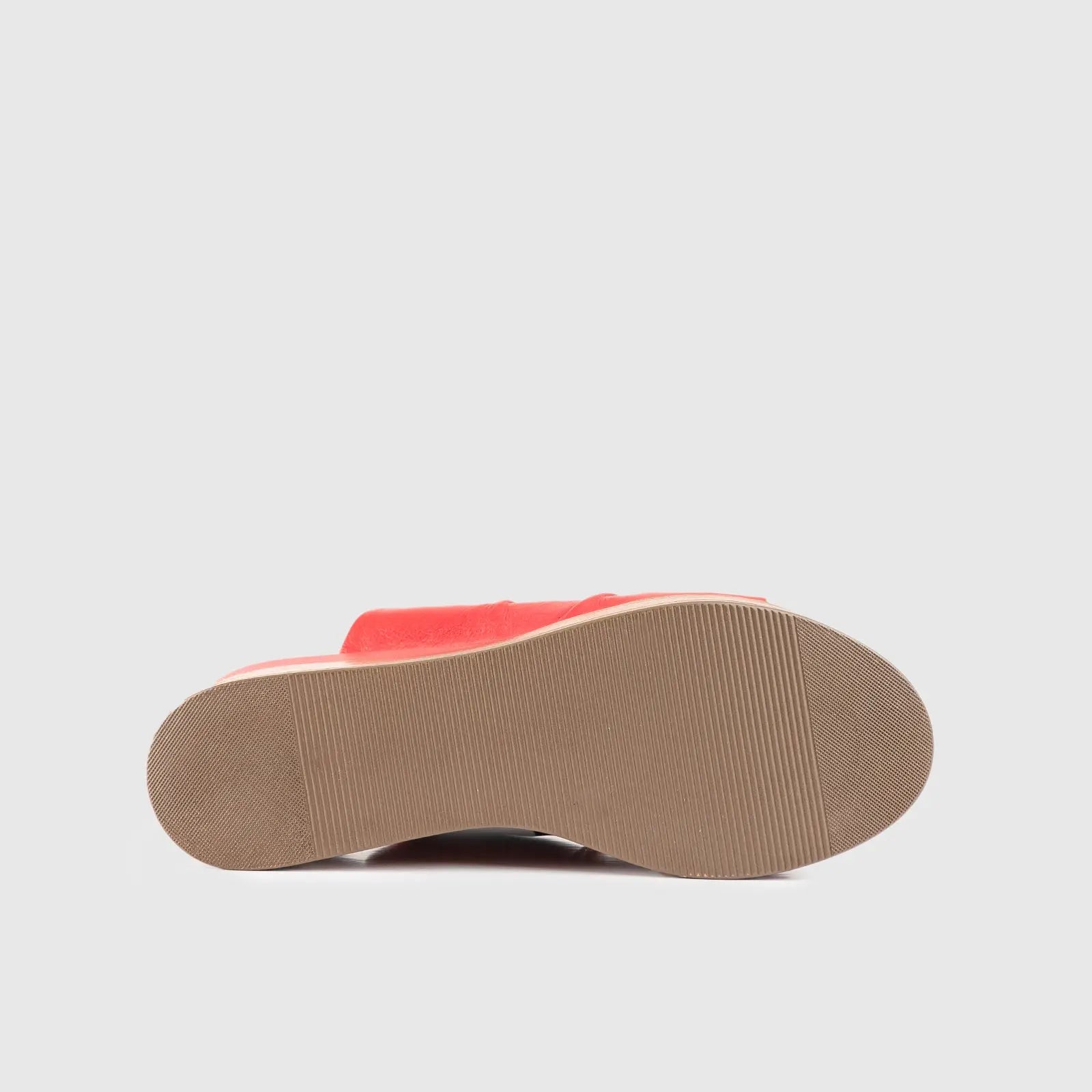 Leather Comfort Wedges Red 8501
