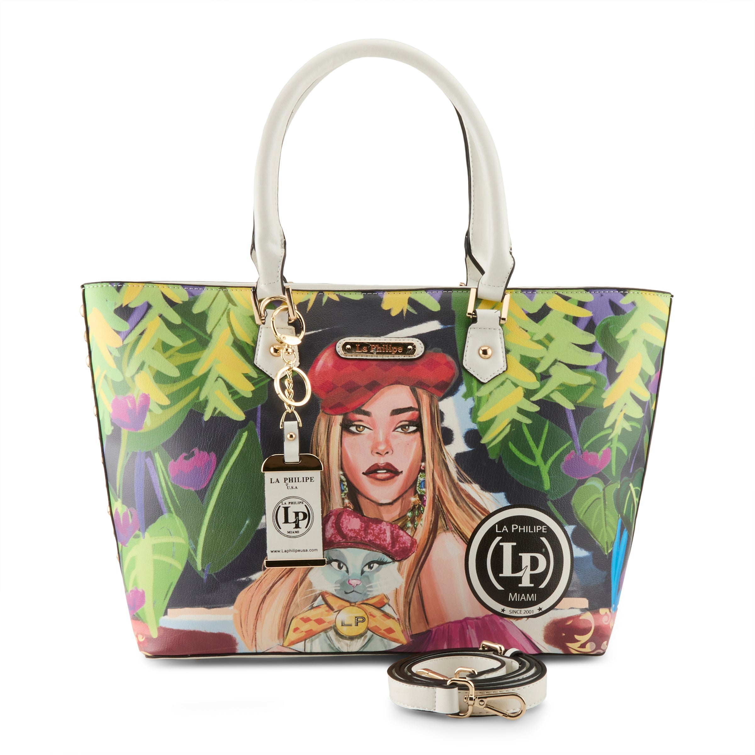 LA PHILIPE LP1021-17 BLOOMING GARDEN HANDBAG-TOTE