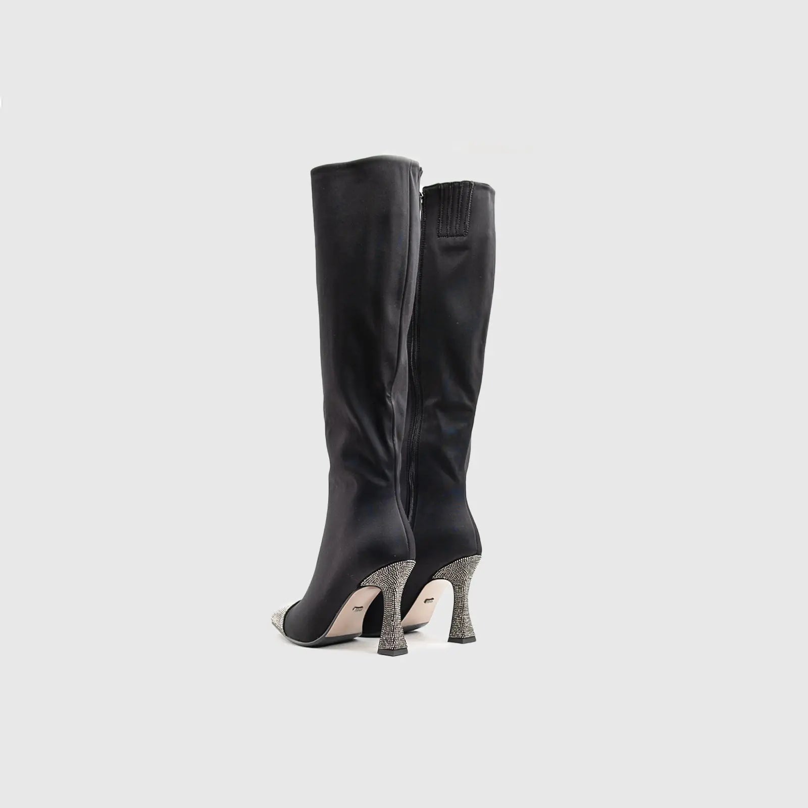 Statement High Heel Long Boot Black Car_038