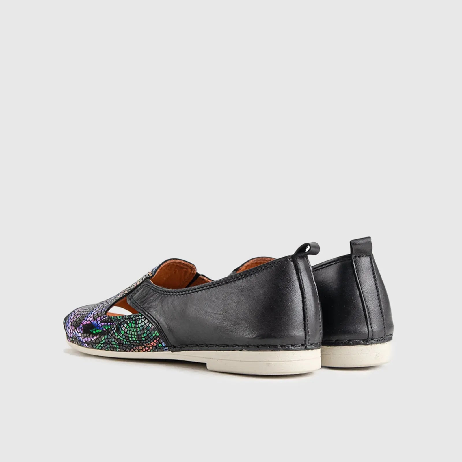 Comfort Leather Casuals 1094 Black Multi