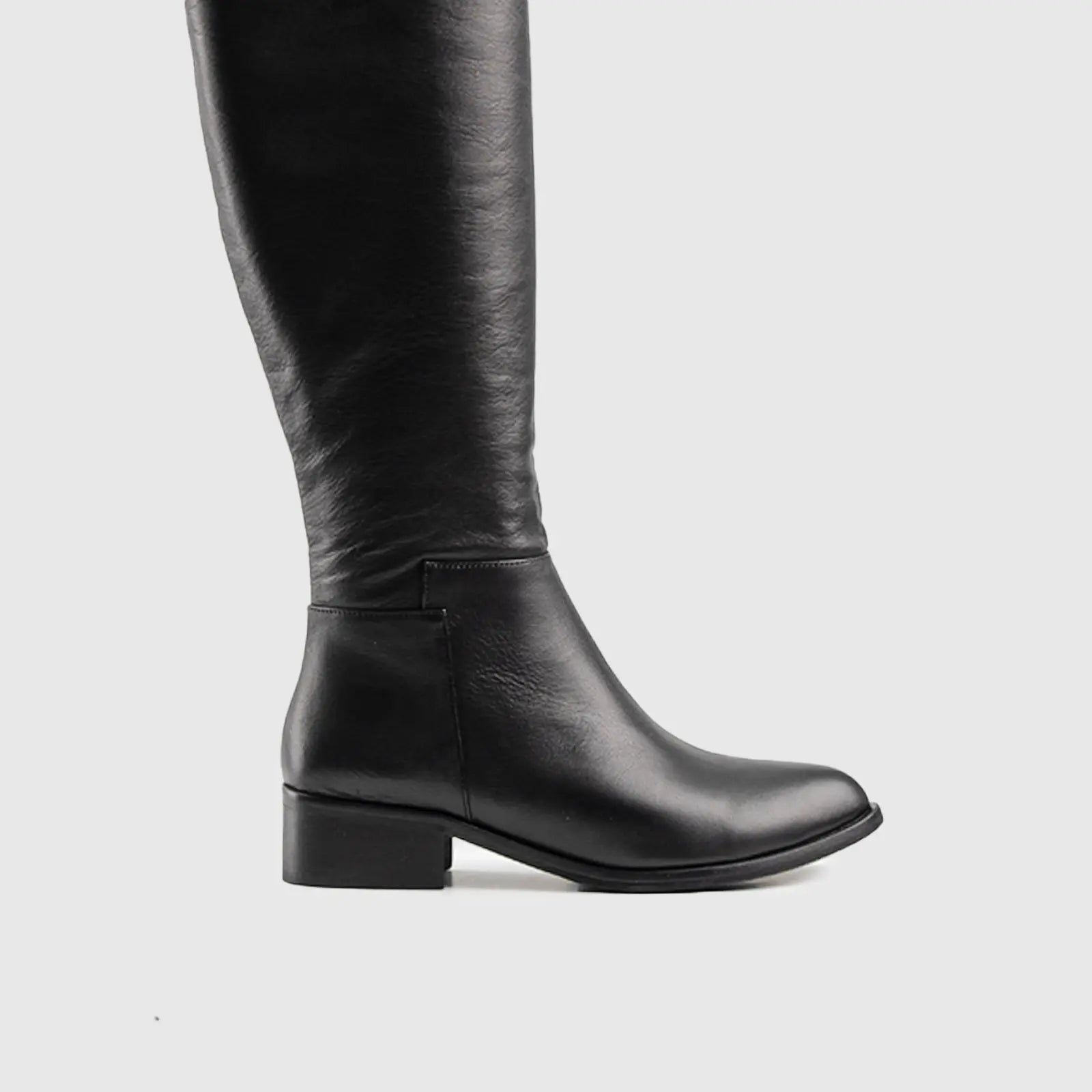 Leather Boots Black 9713