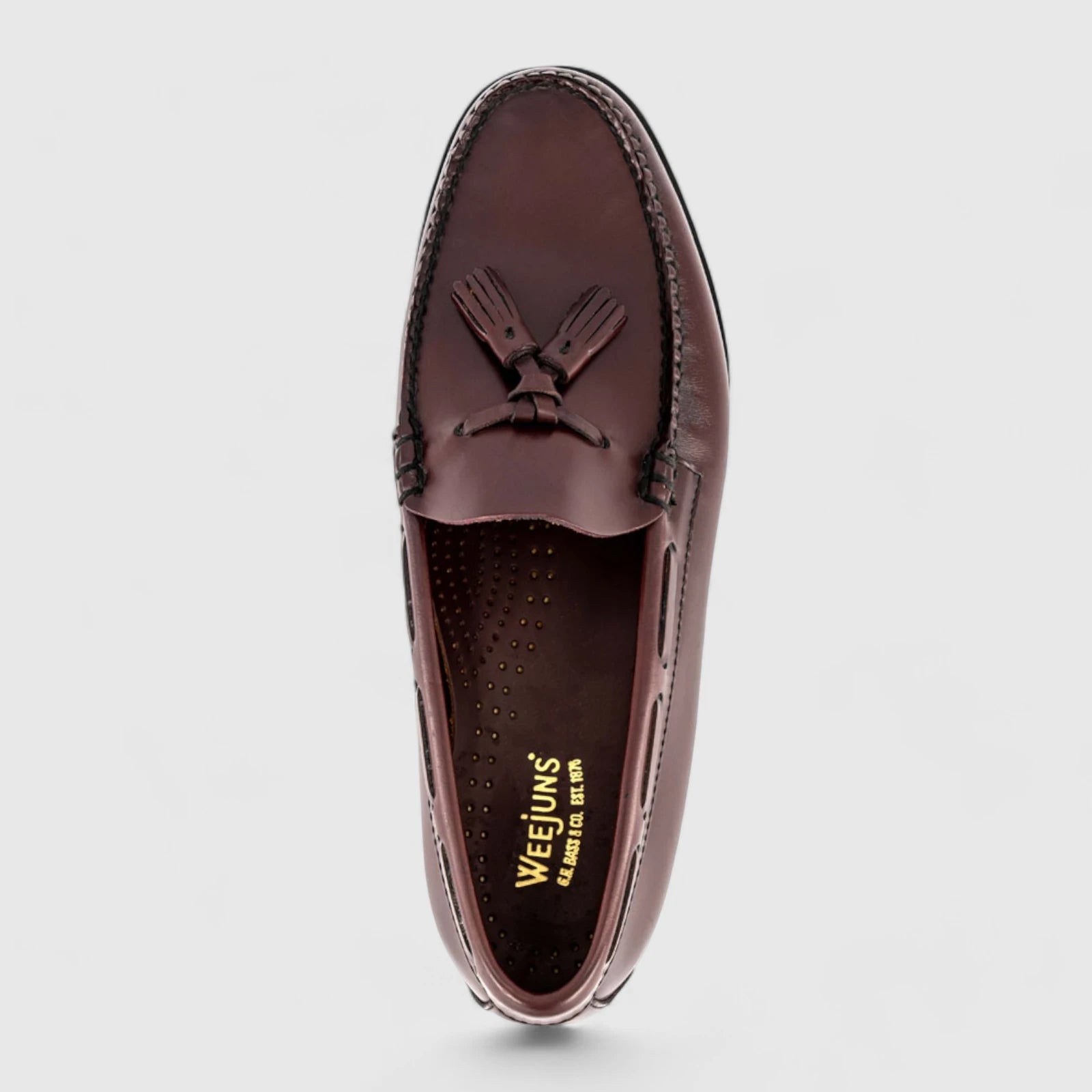 Bass Larkin Moc Tassel 11015 Burgandy