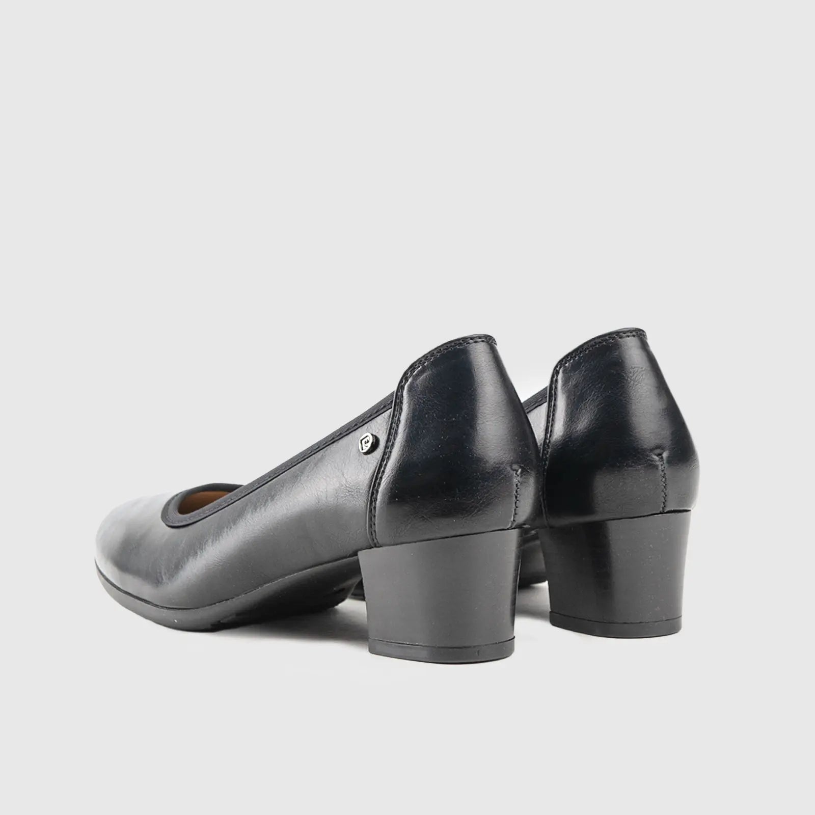 Mid Block Heel Court Shoe 10264 Black