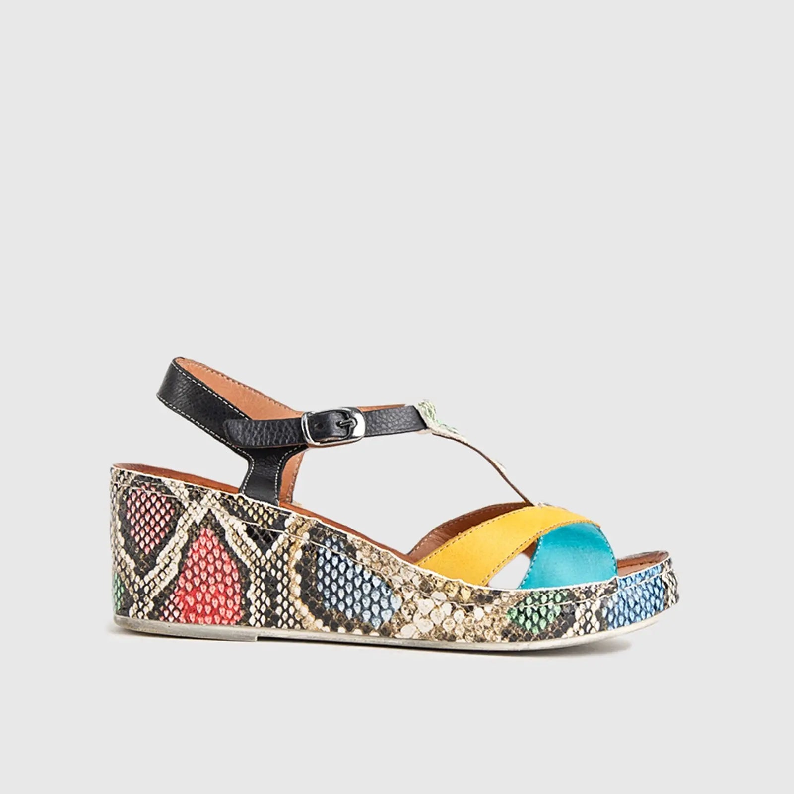 Comfort Wedge Sandal Multi 498-499