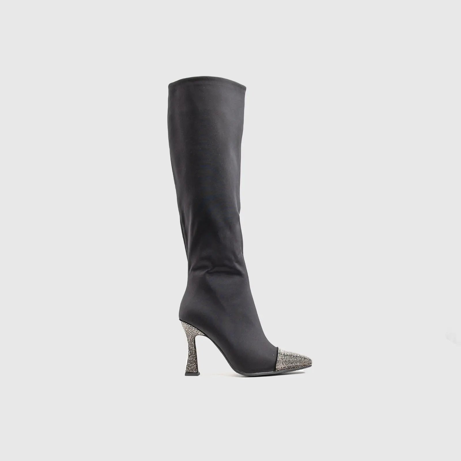 Statement High Heel Long Boot Black Car_038