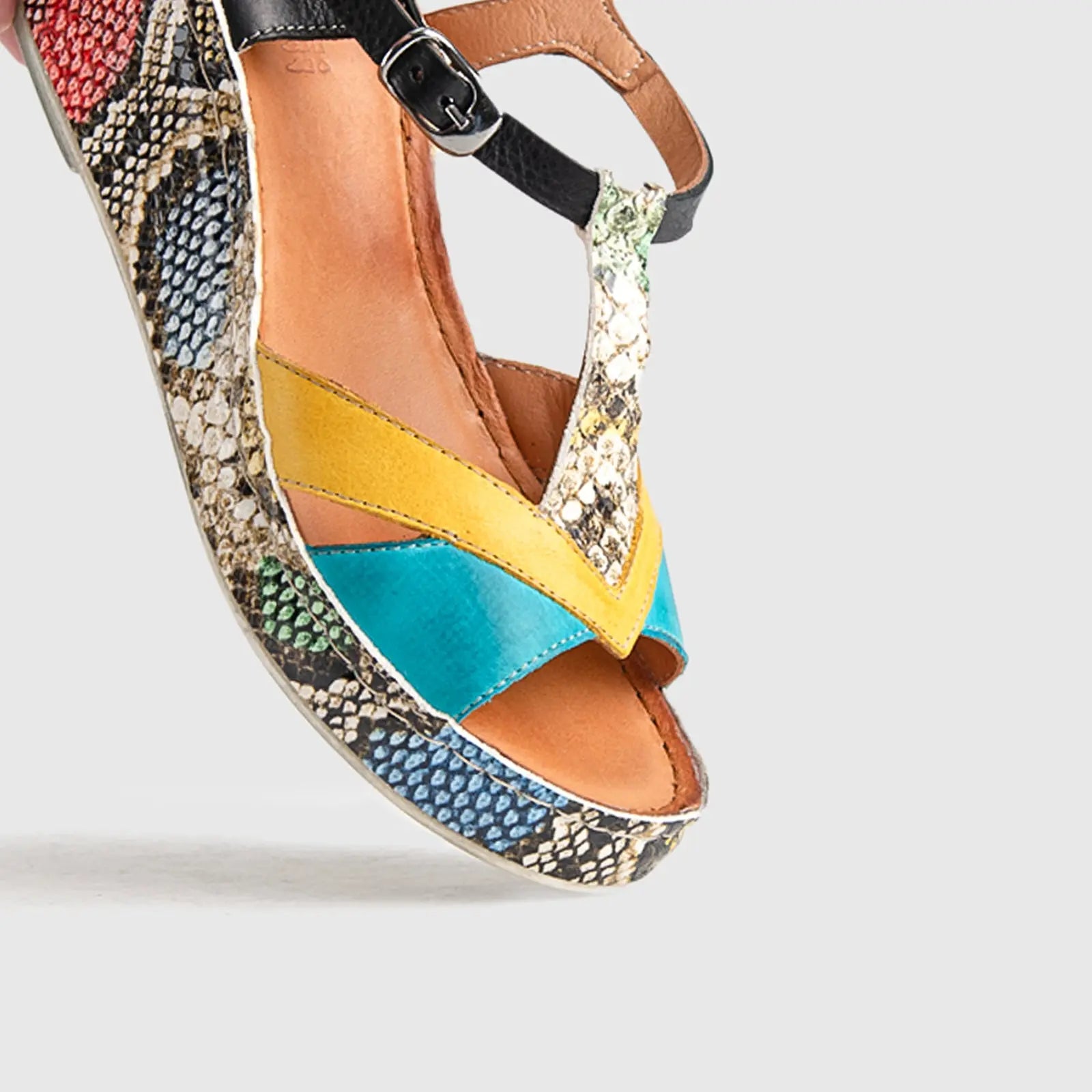 Comfort Wedge Sandal Multi 498-499