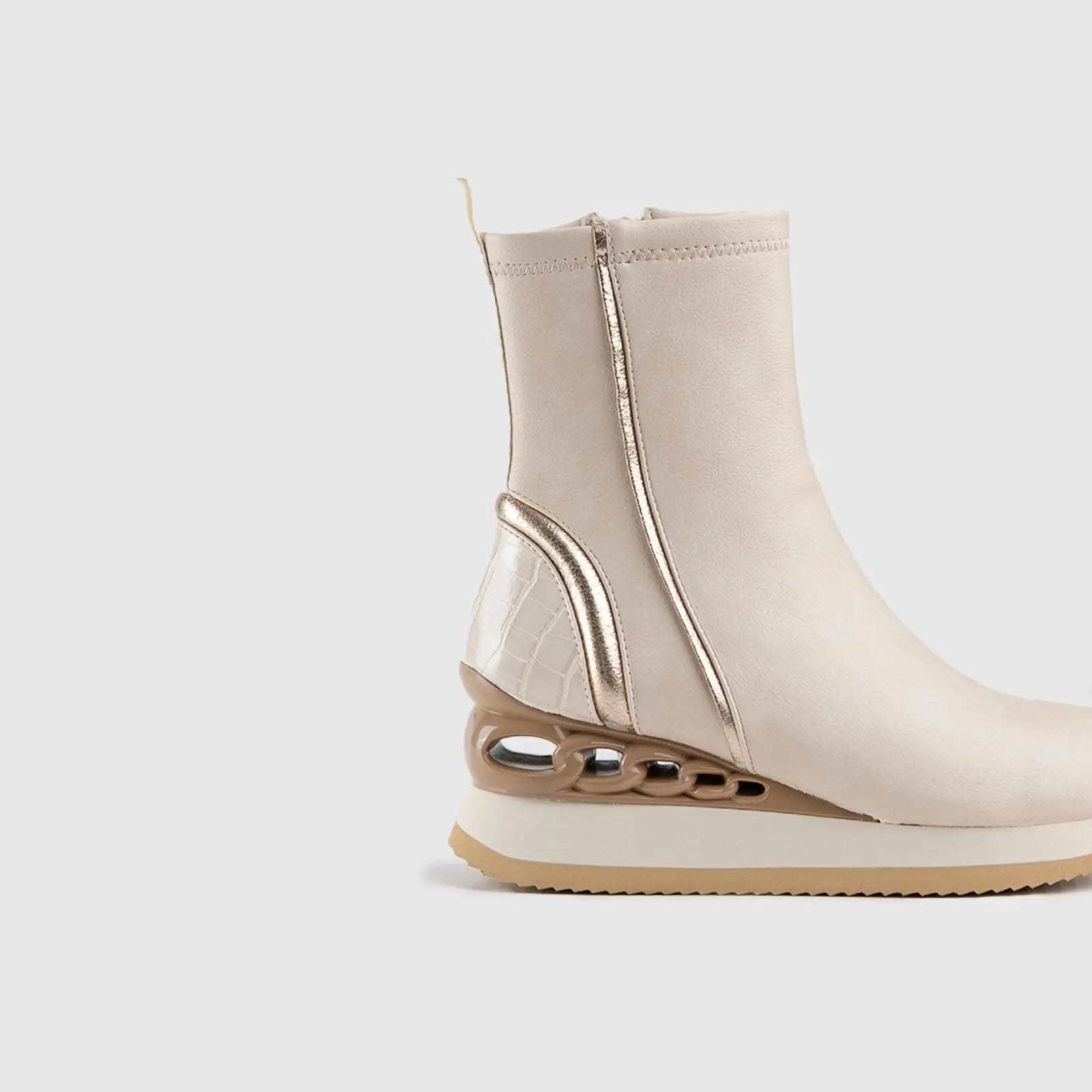 Statement Sneakers Beige SCR04