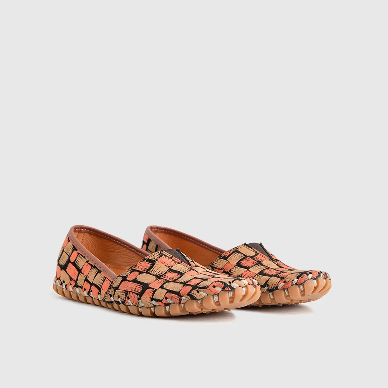 Comfort Leather Casuals 1203 Orange Multi