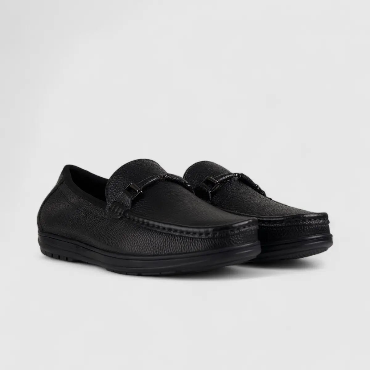 Formales Leather Loafers Black TZ-01-C3
