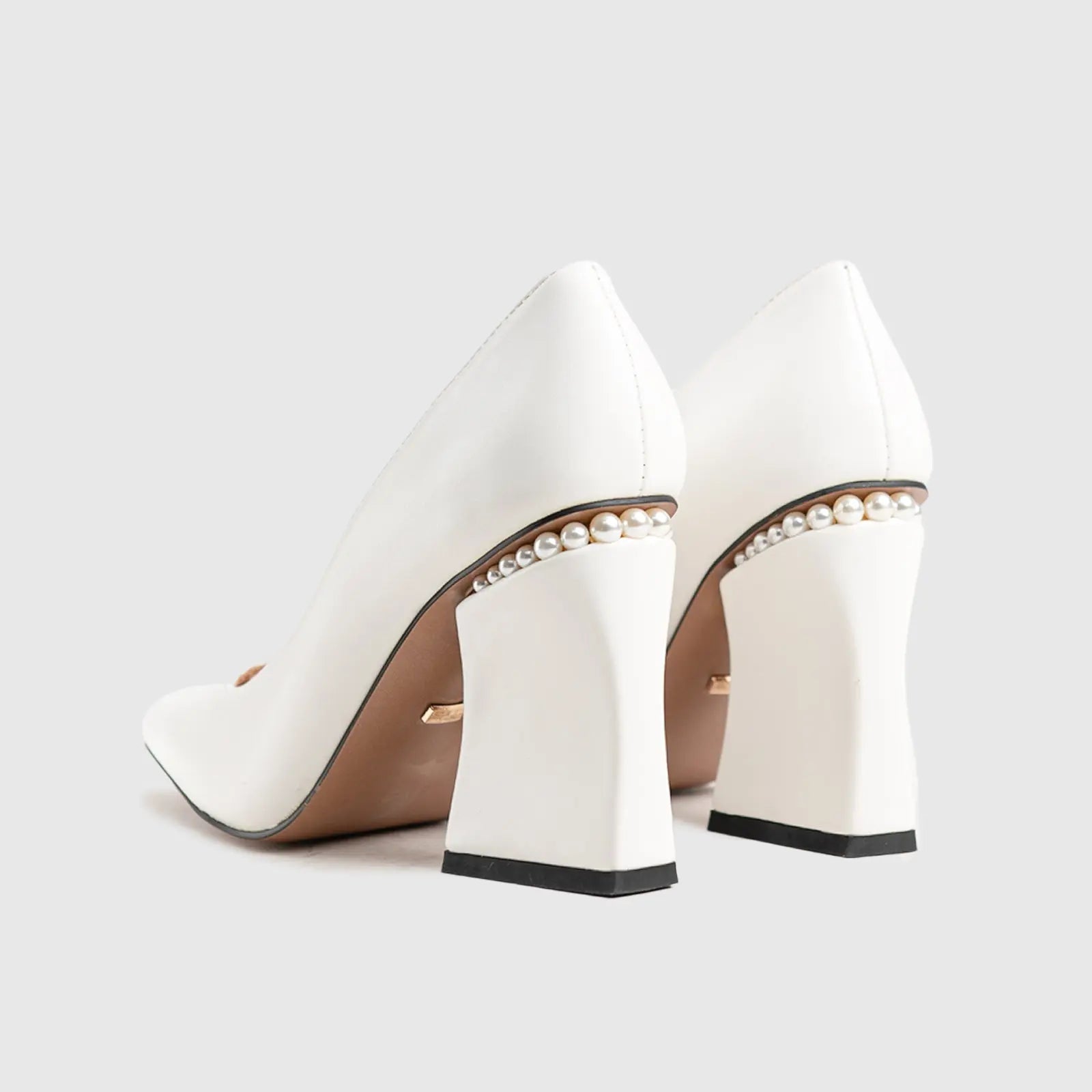 Block Heel Court White Car001