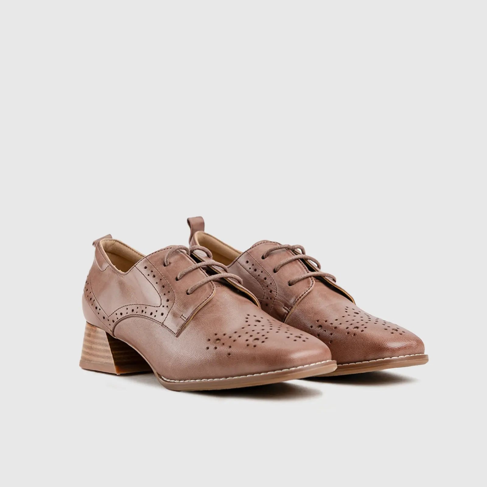 Leather Oxfords Brown HA011