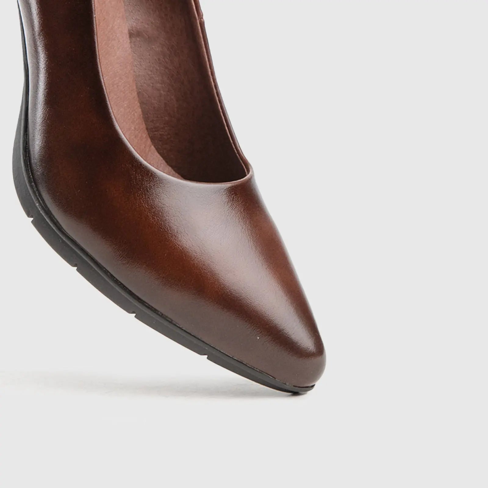 Block Heel Court Shoe 10283 Brown