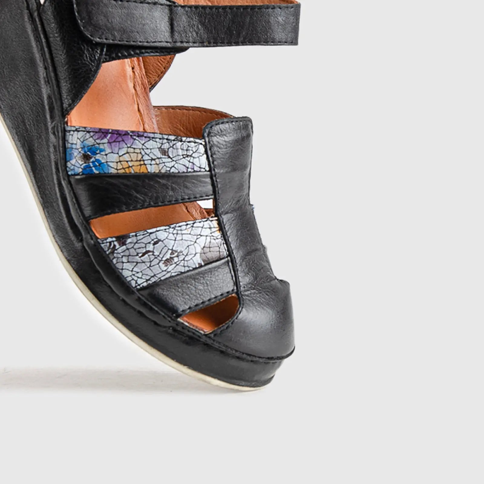 Comfort Wedge Sandal 501 Black Multi