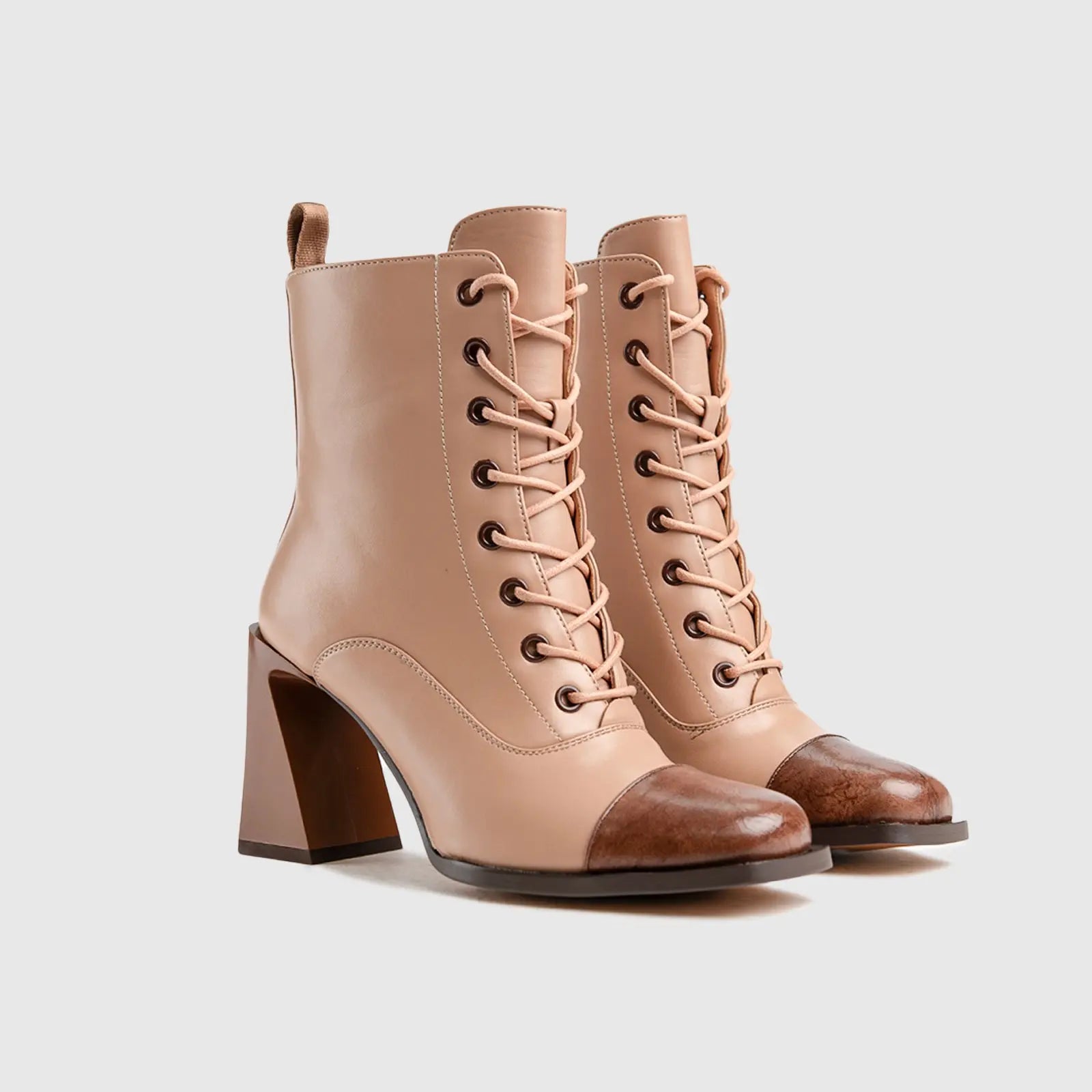 Dress Ankle Boots Beige/Brown Car015