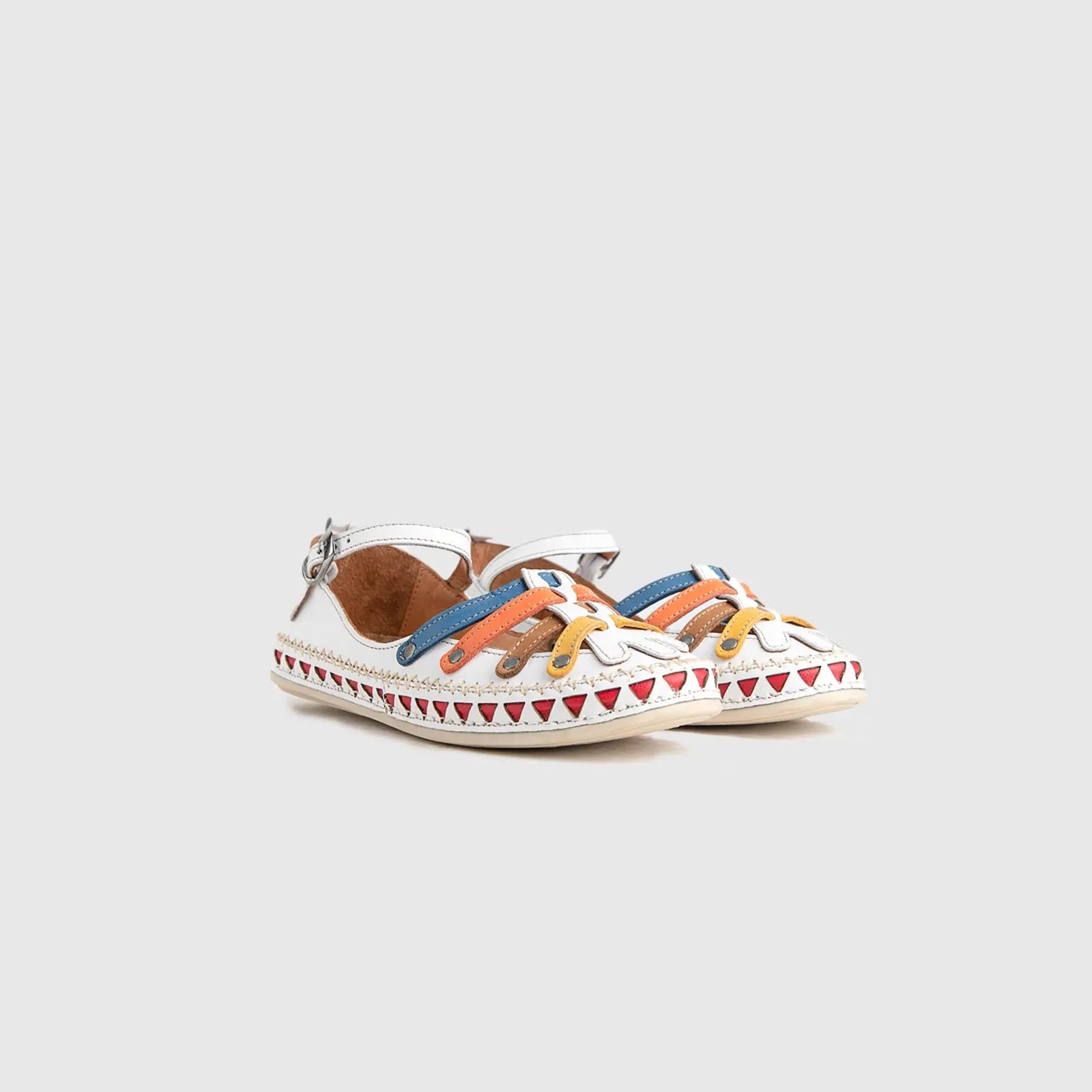 Comfort Leather Casuals 6307 White Multi