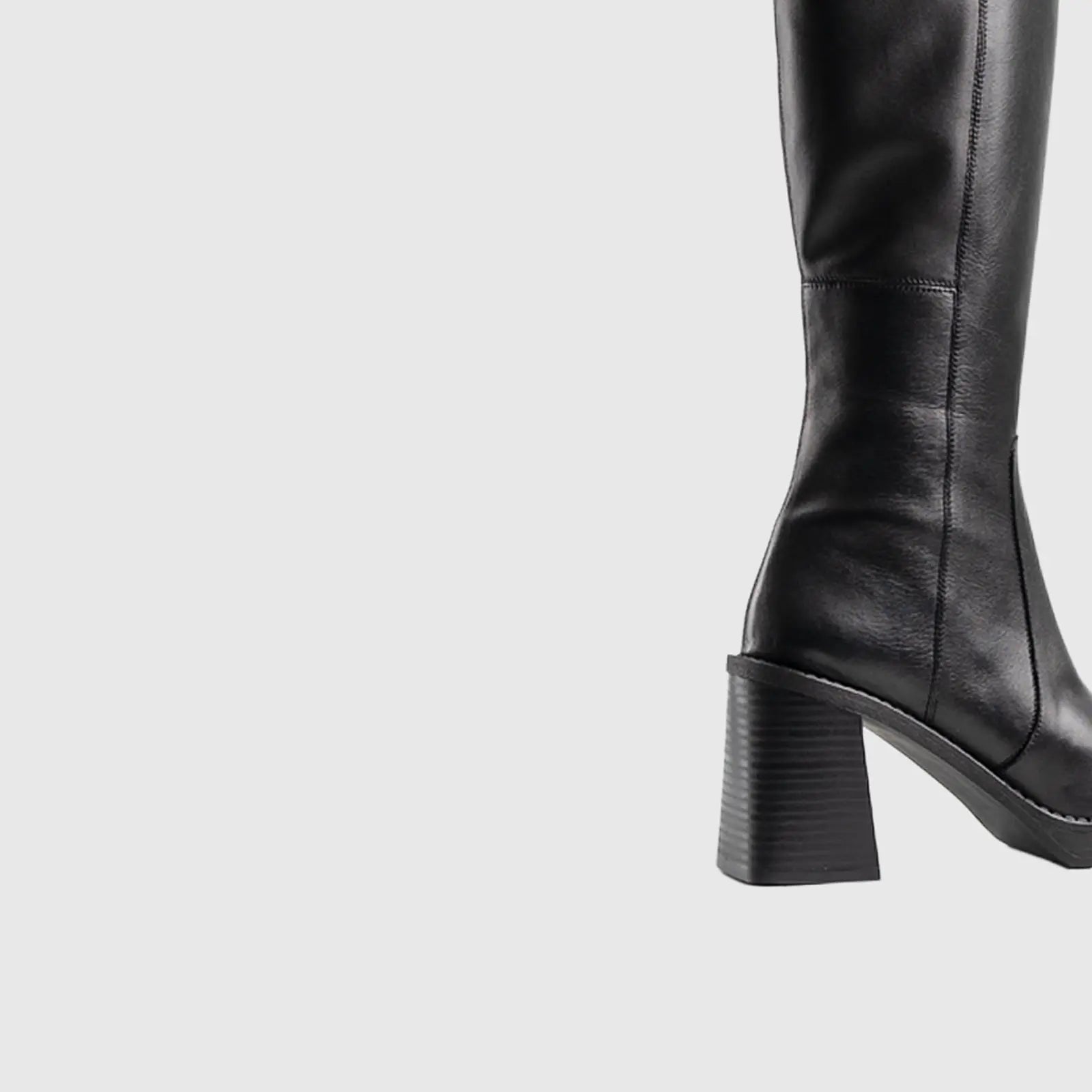Leather Boots Black 11528