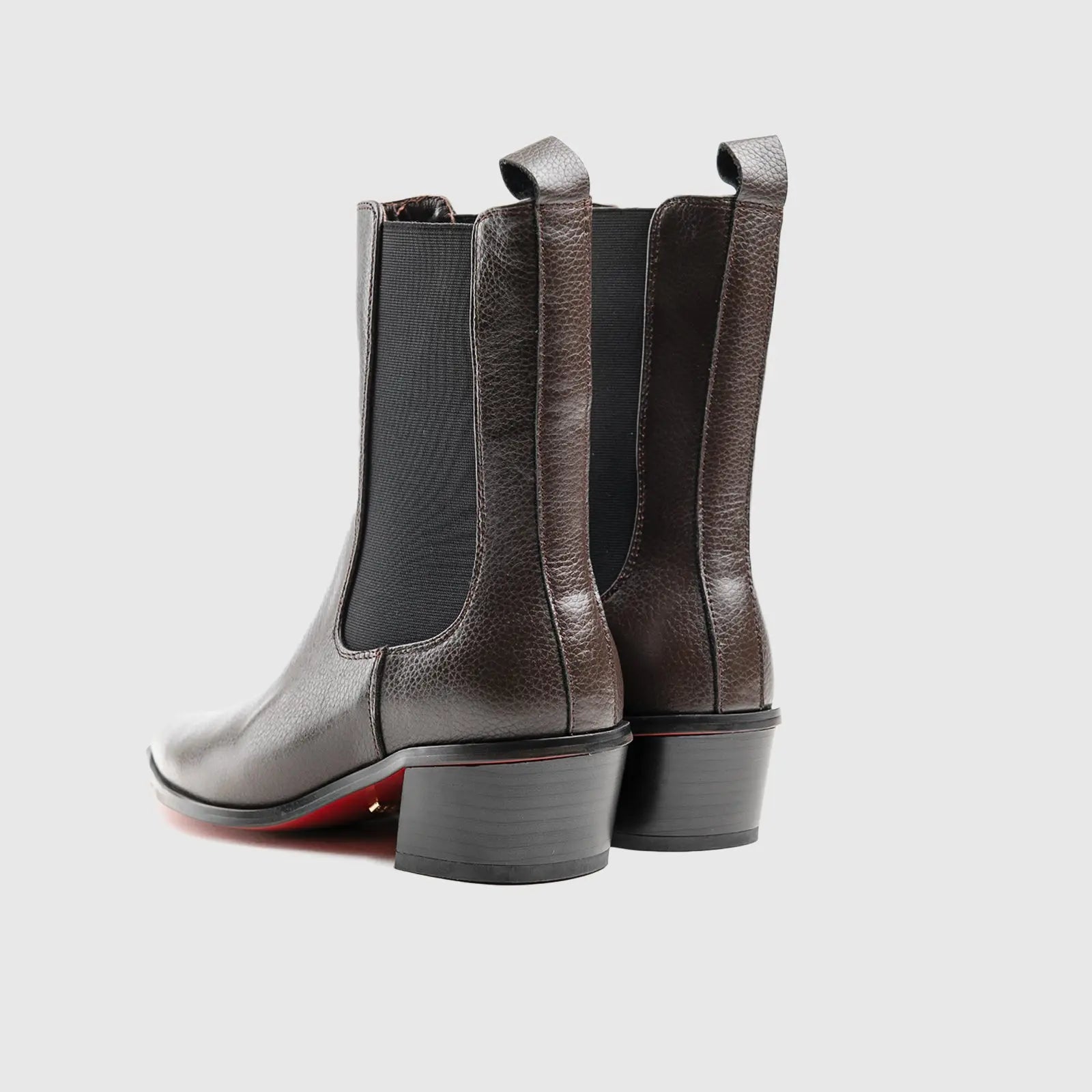 Leather Statement Ankle Boots Brown Lar006