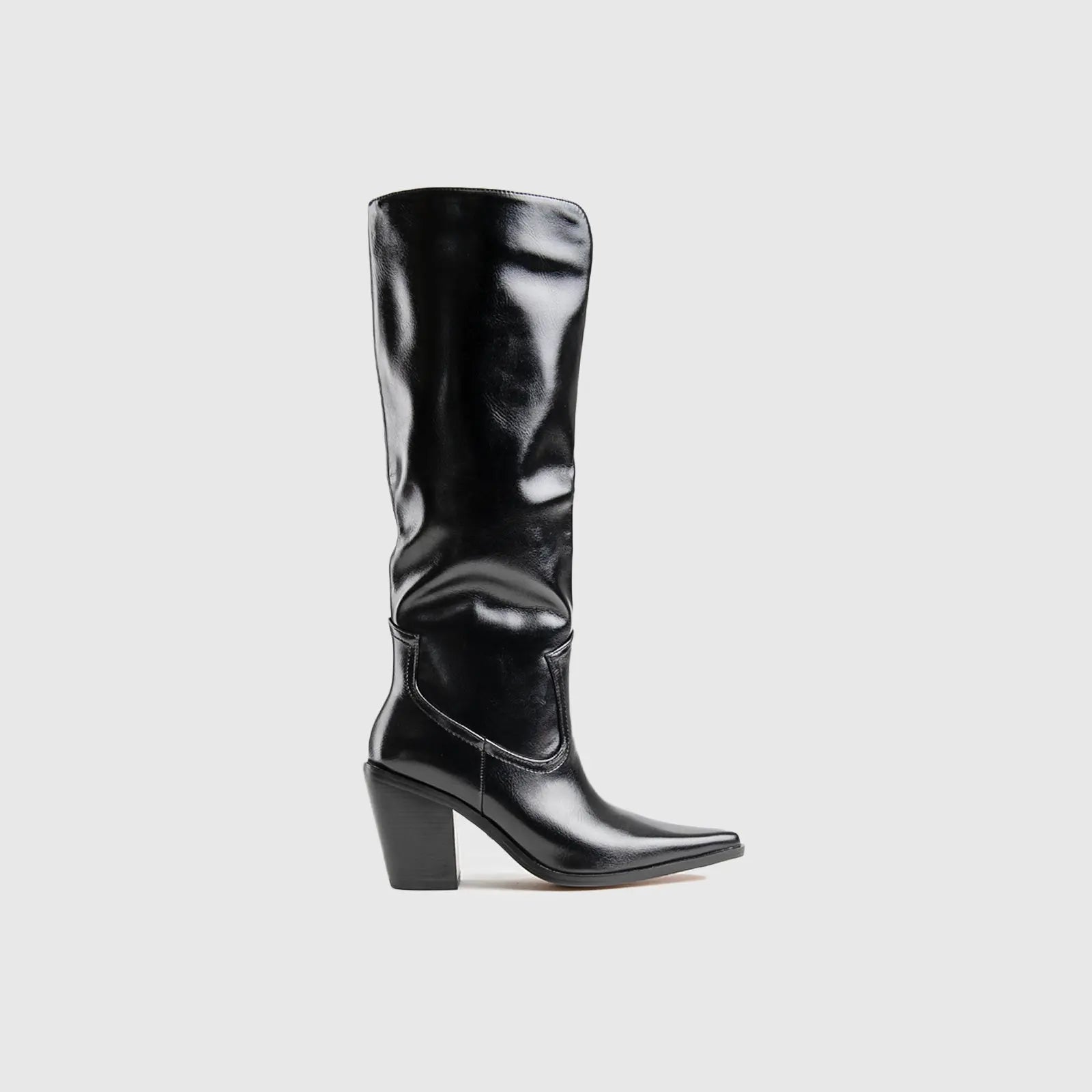 Statement Long Boots Black Car040