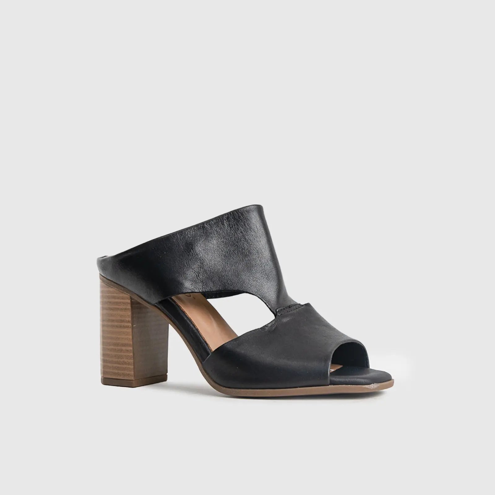 Comfort Block Heel Sandal Black 8333