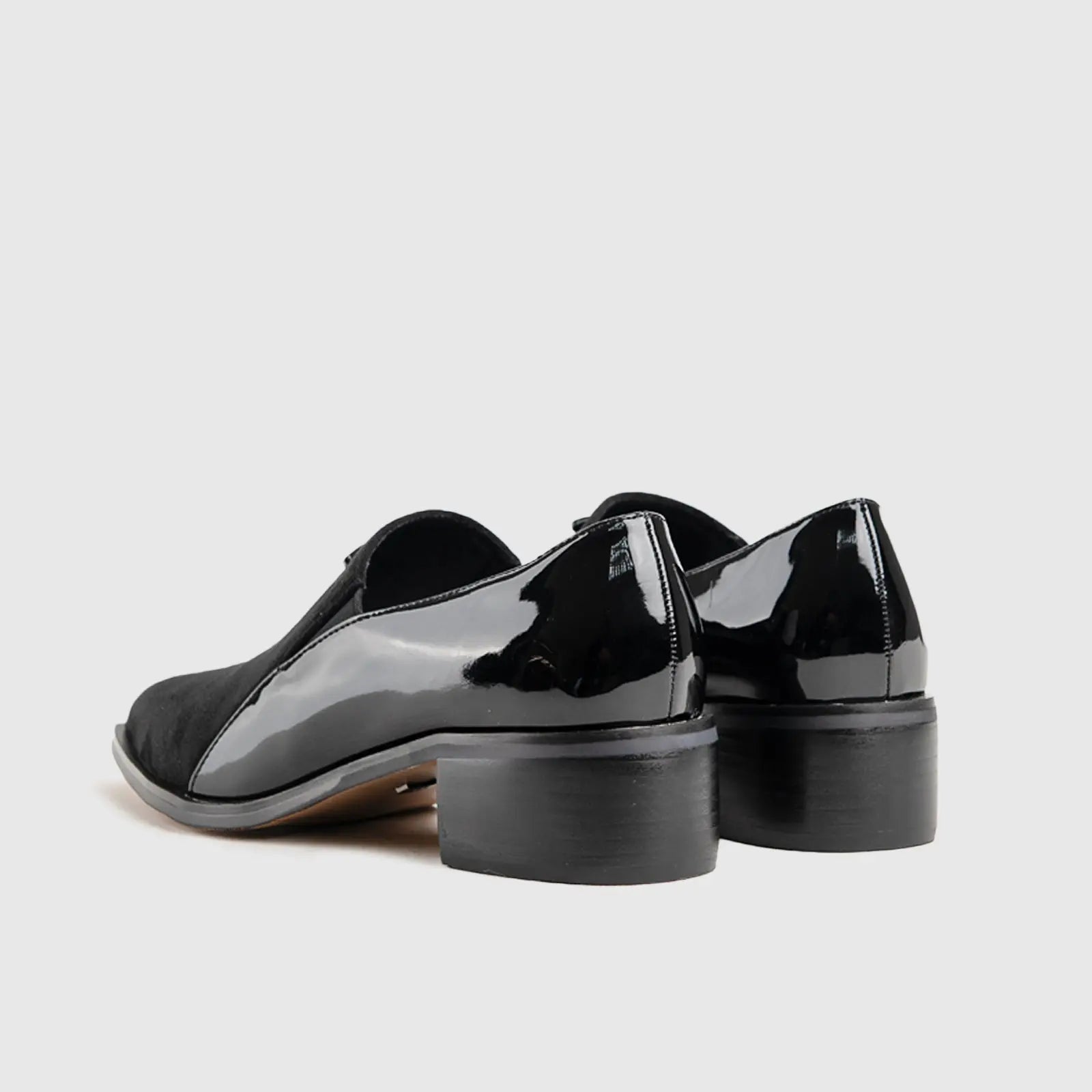 Dress Low Block Heel Black Car005