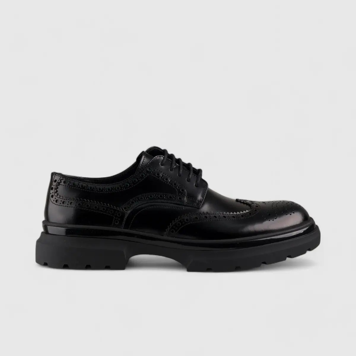 Bulletti Lace Up Chunky Sole Black 8811