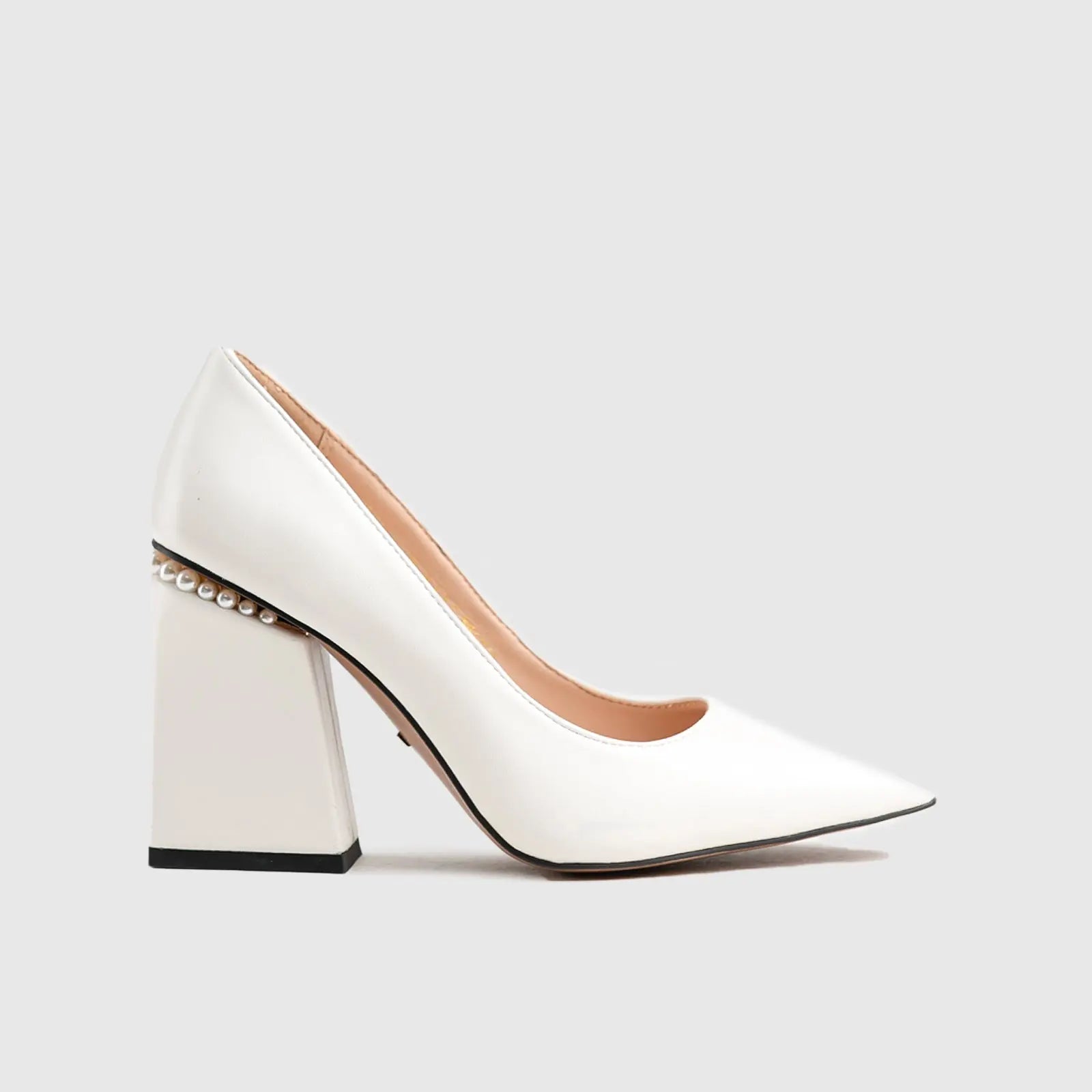 Block Heel Court White Car001