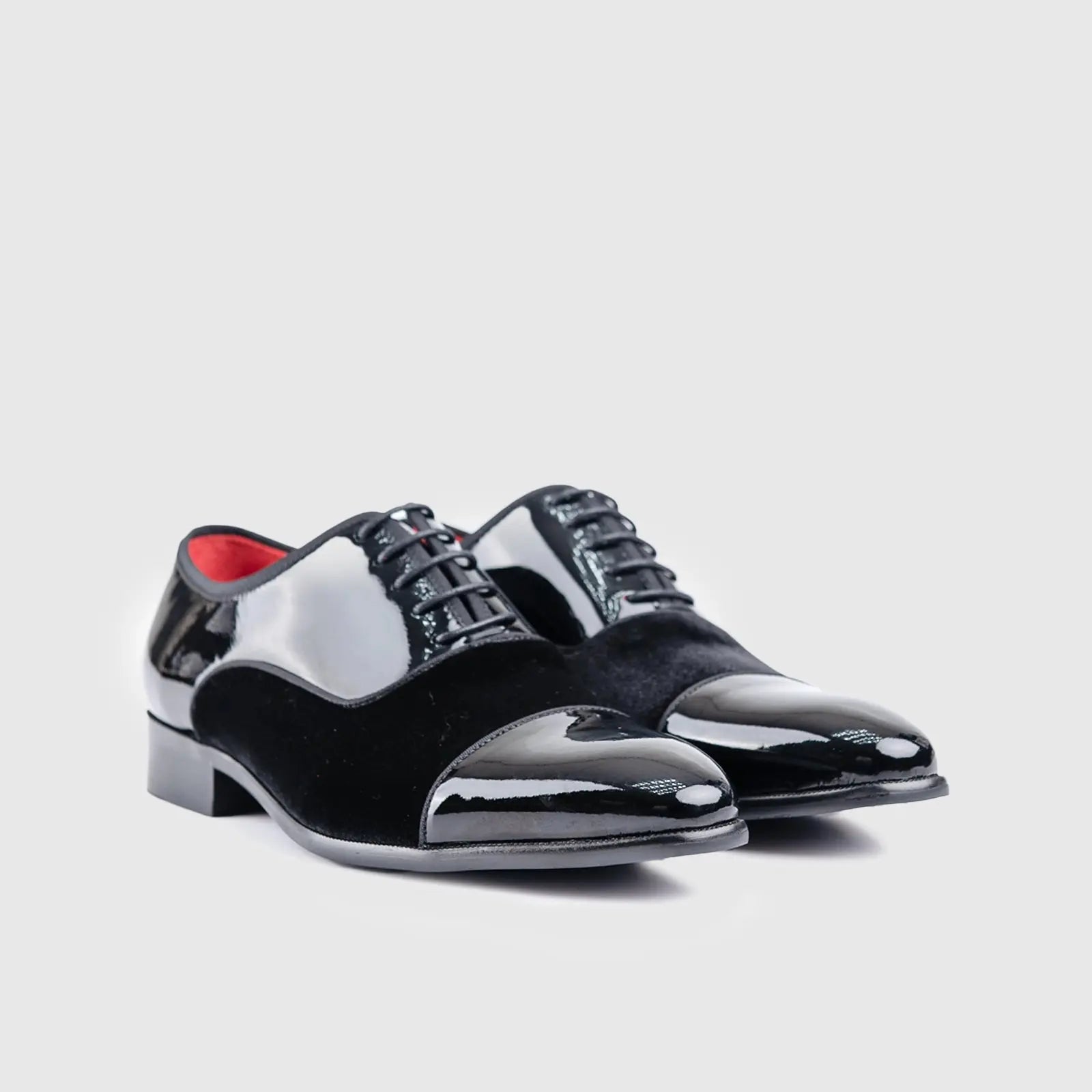 Dress Oxfords Black/Black Velvet EL004