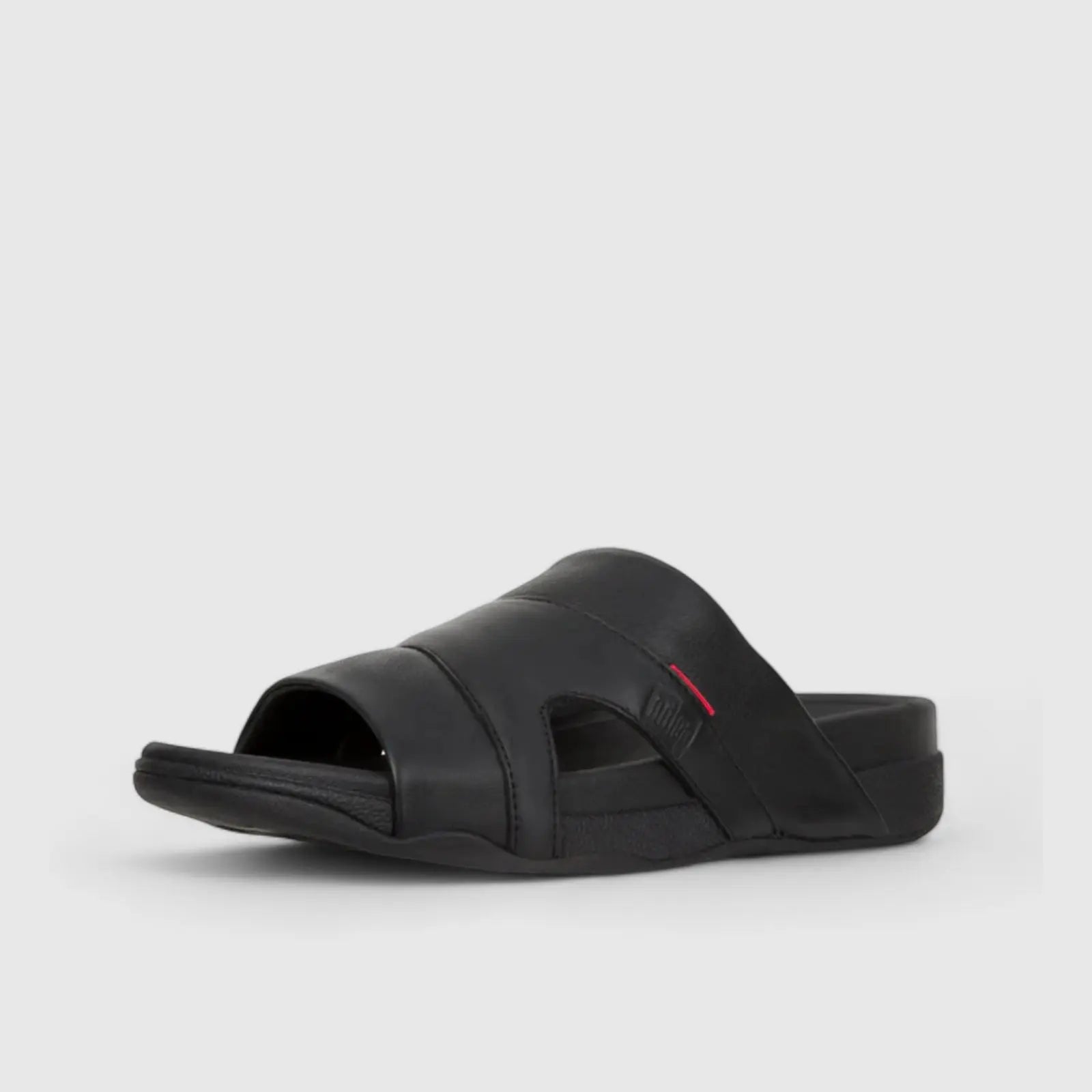 Fit Flops Freeway Pool Slide Leather Black L66-001