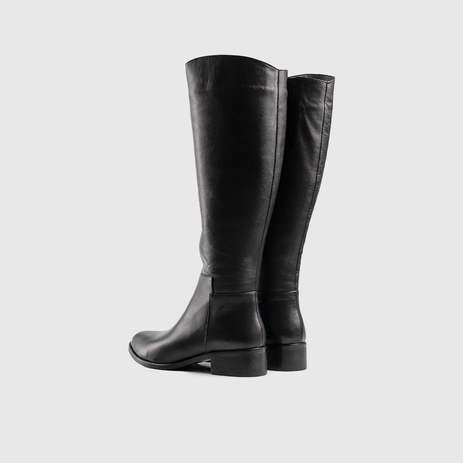 Leather Boots Black 9713
