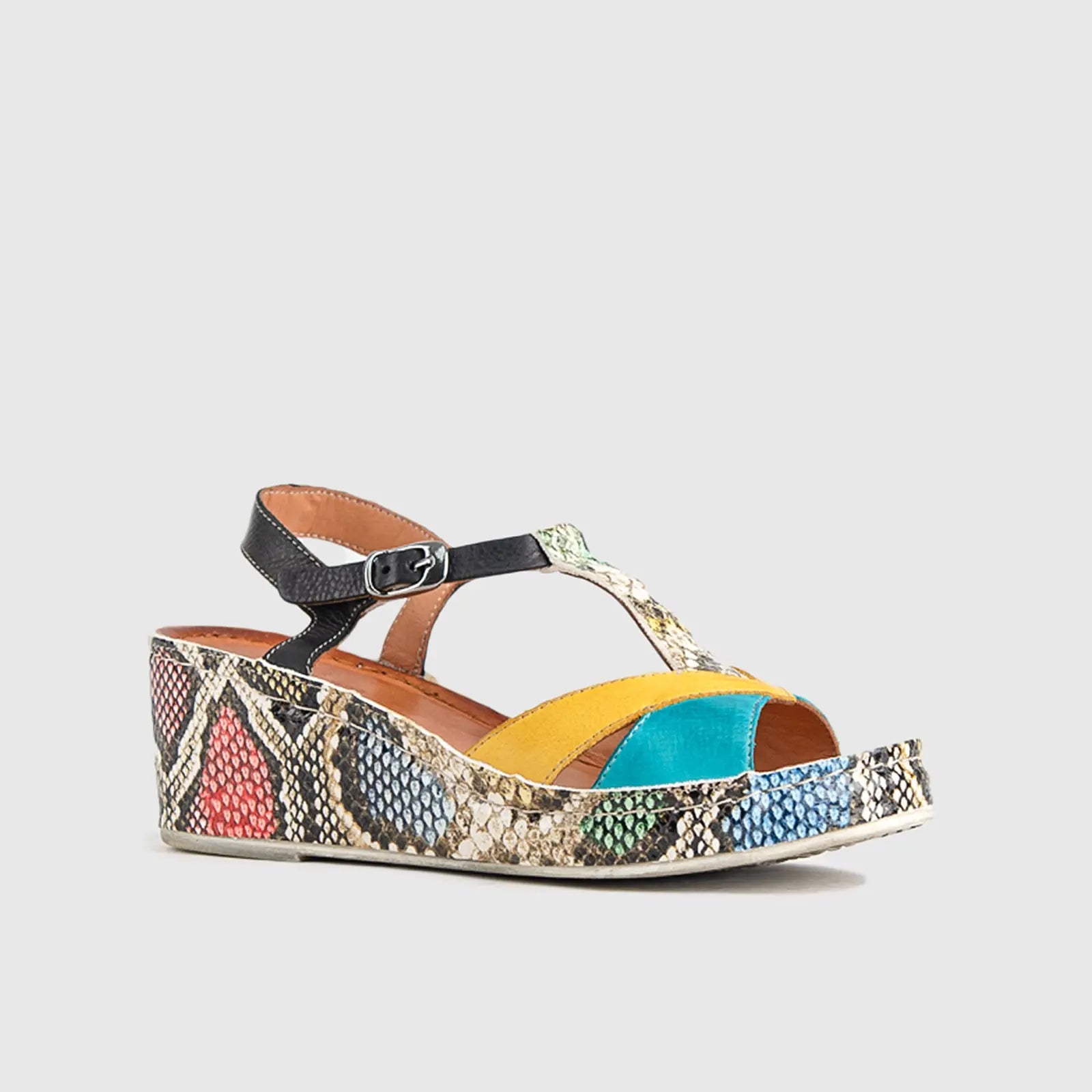 Comfort Wedge Sandal Multi 498-499