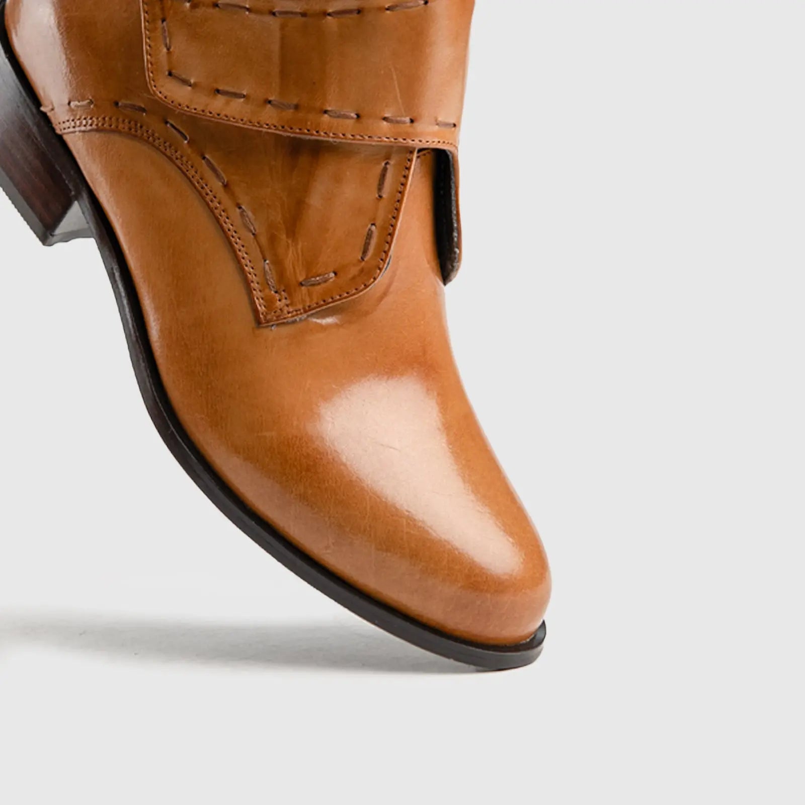 Leather Ankle Boots Brown HA017