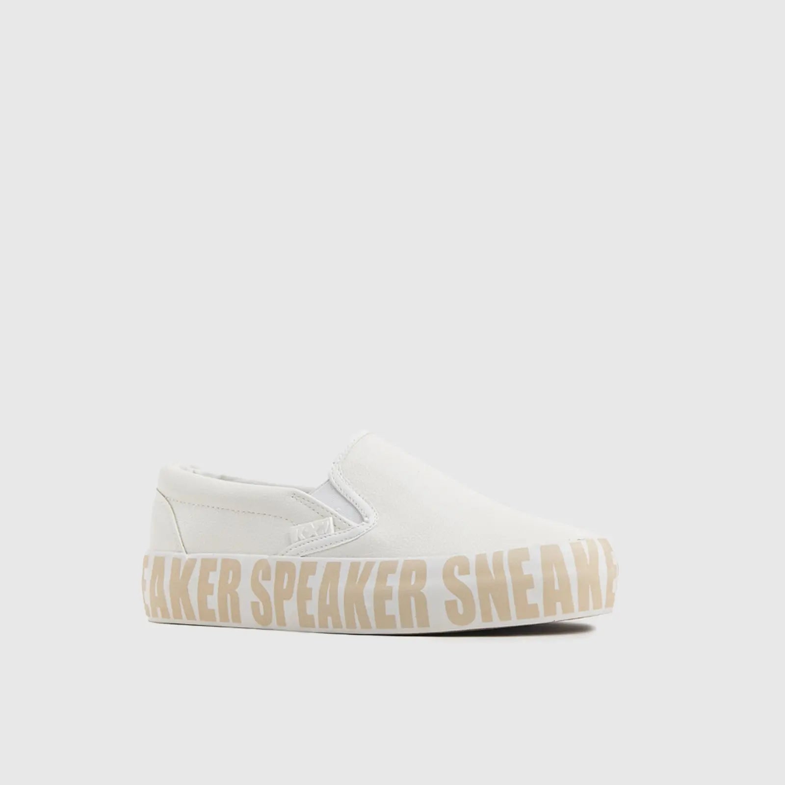 K7 Cecco Print White/Beige Statement Sneakers