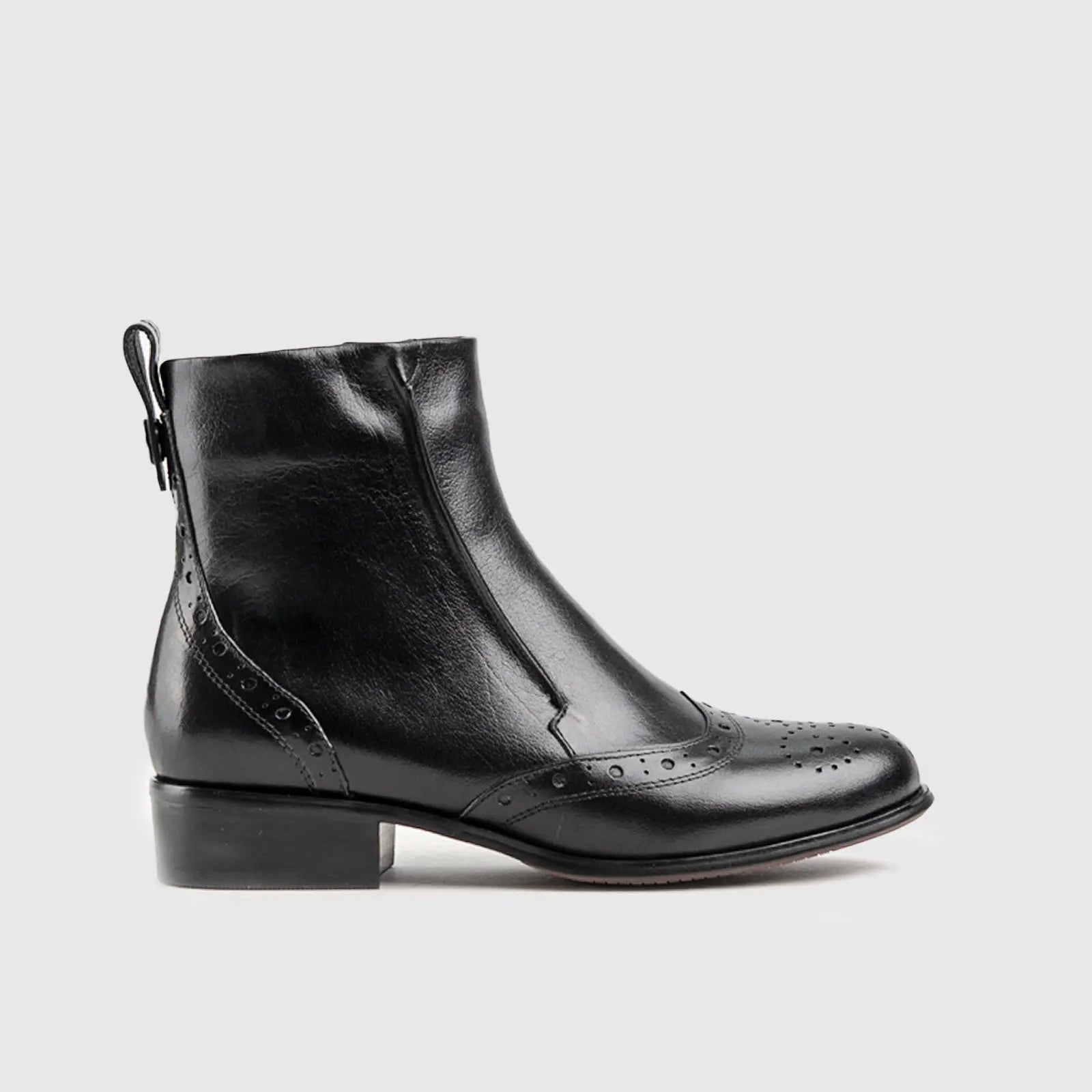 Leather Ankle Boots Black HA018