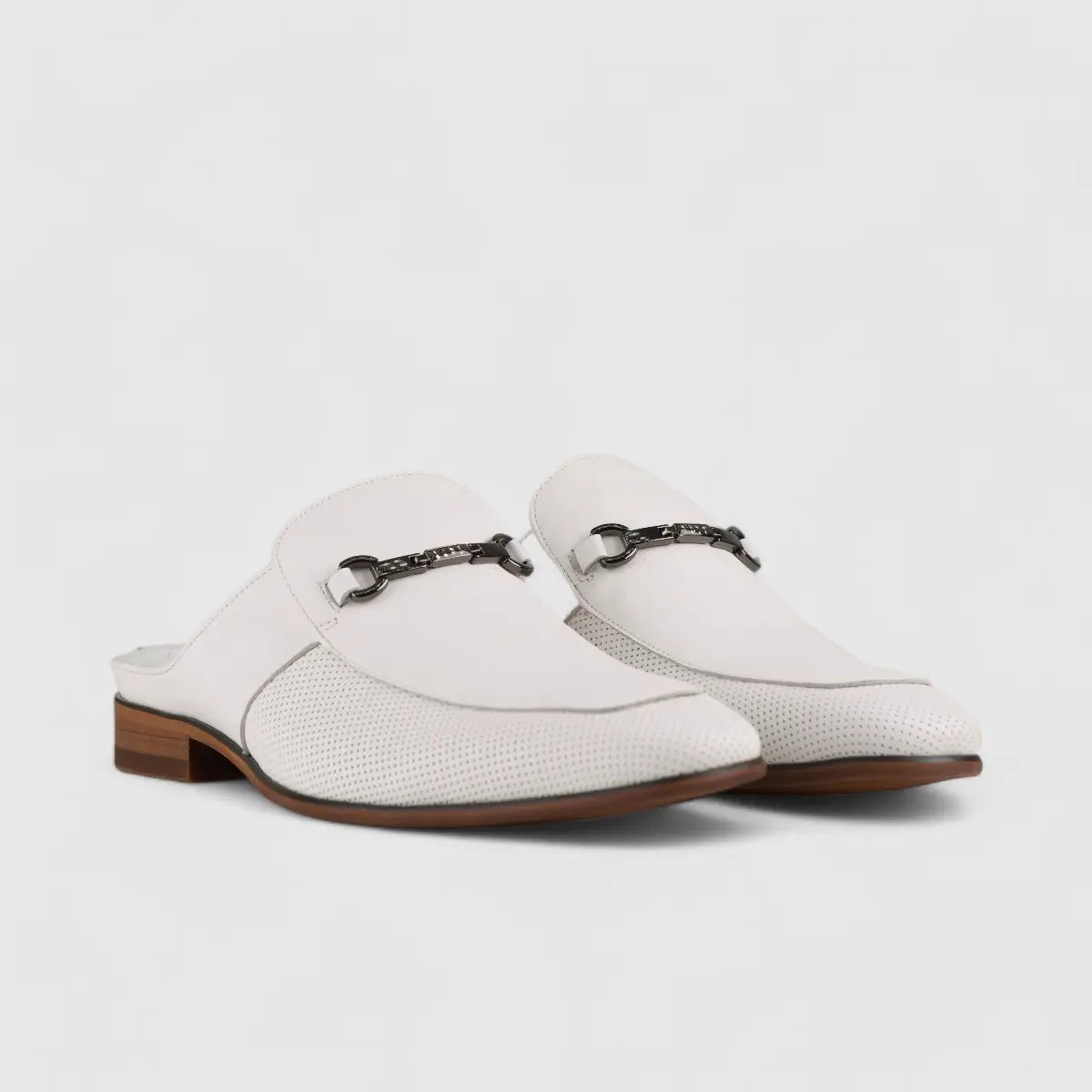 Formales Slip On Open Back White AS2302