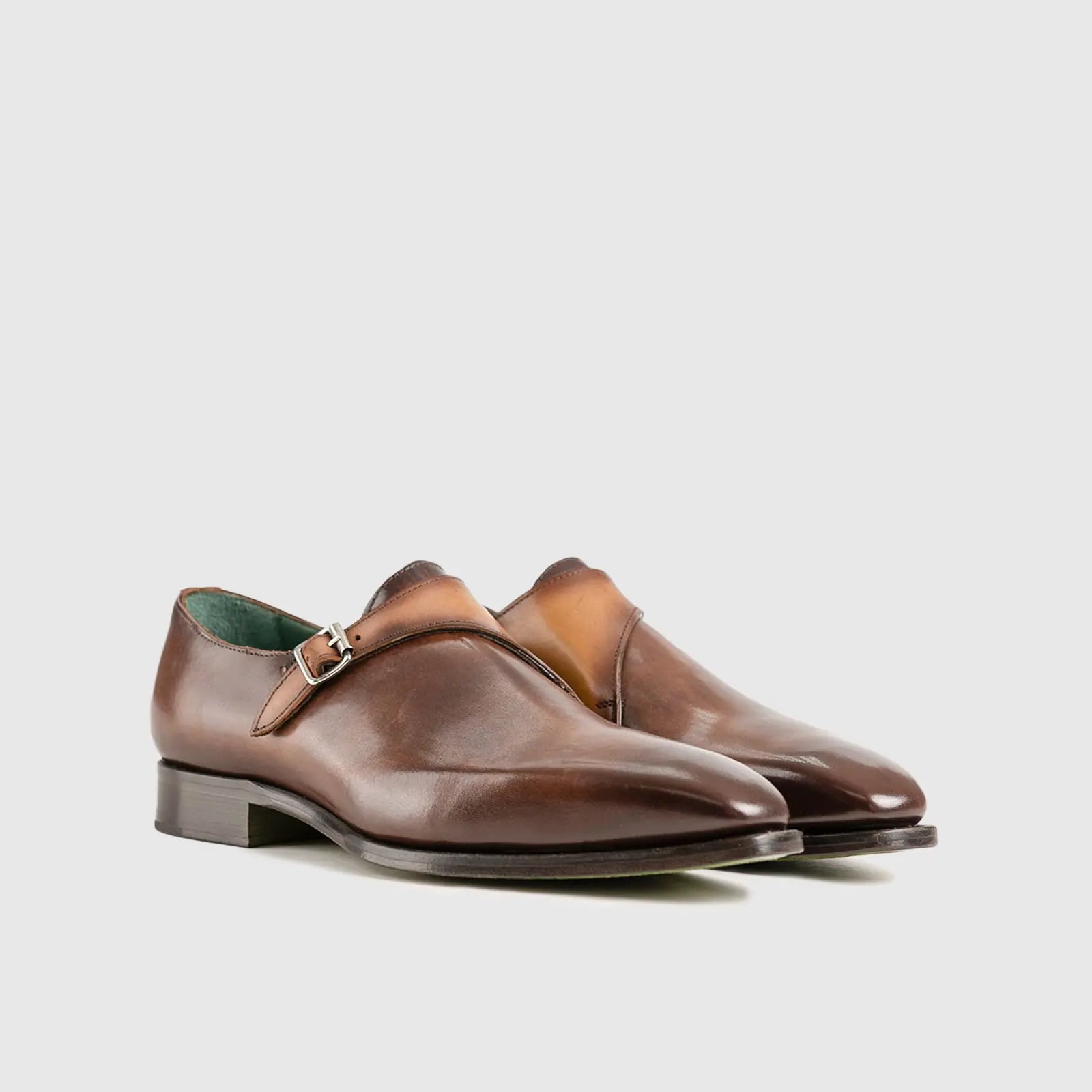 Single Monk Dress Shoe Brown/Tan 18286